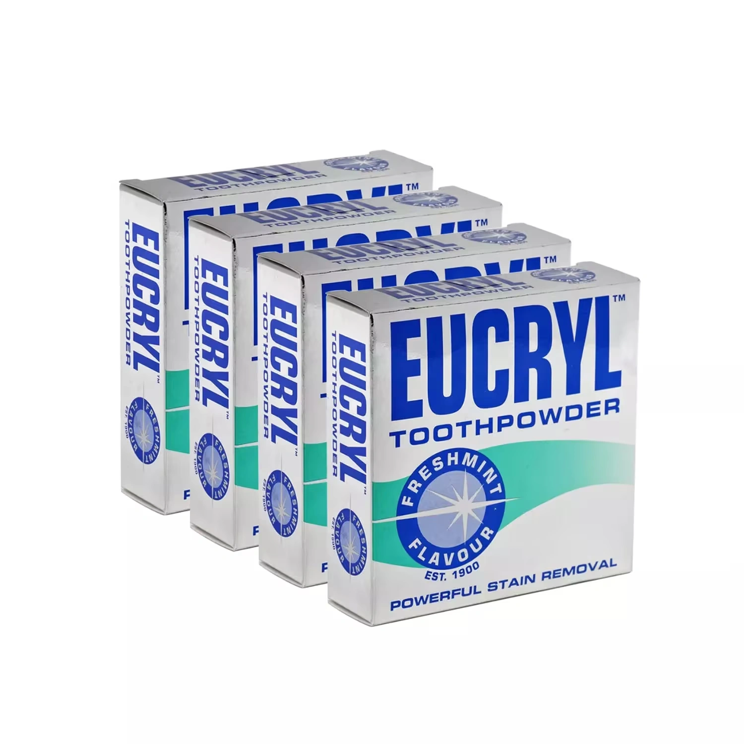 Eucryl Smokers Freshmint Toothpowder 50G X 4 Packs