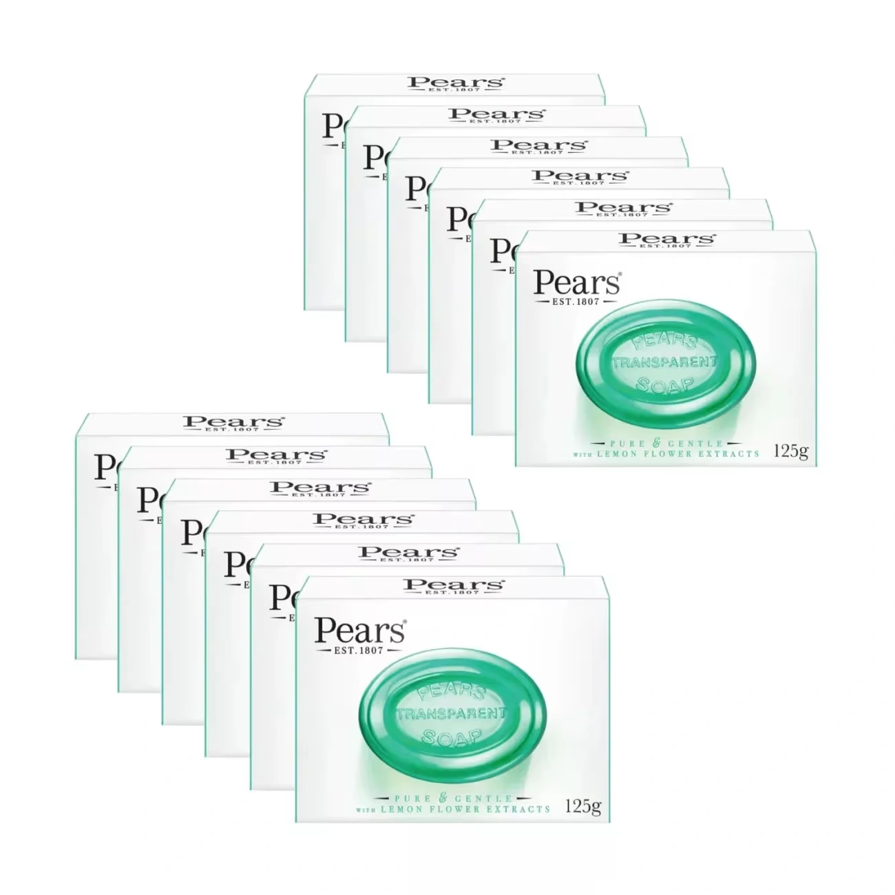Pears Transparent Lemon Flower Extracts Soap 125g x 12 Packs