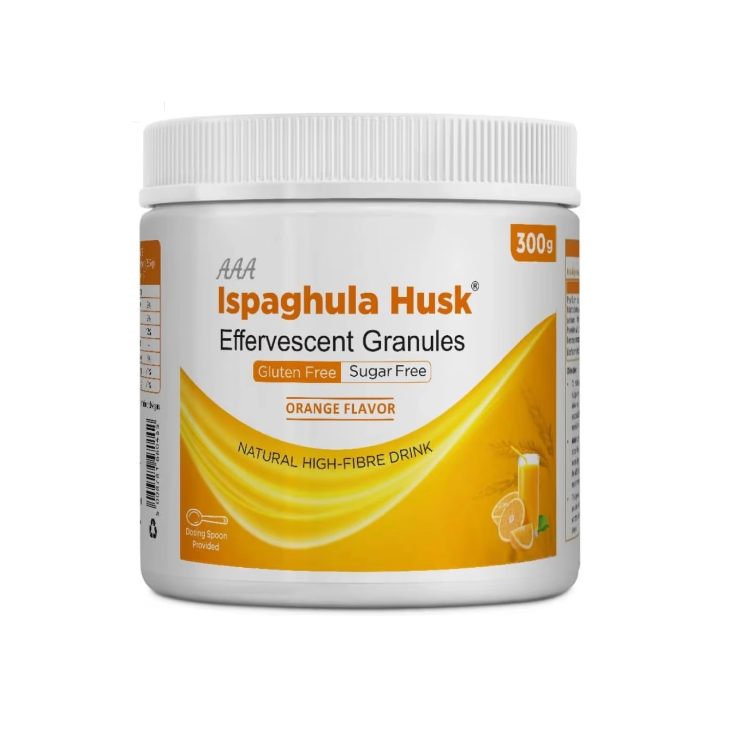 AAA Ispaghula Psyllium Husk Powder Orange Flavor 300g