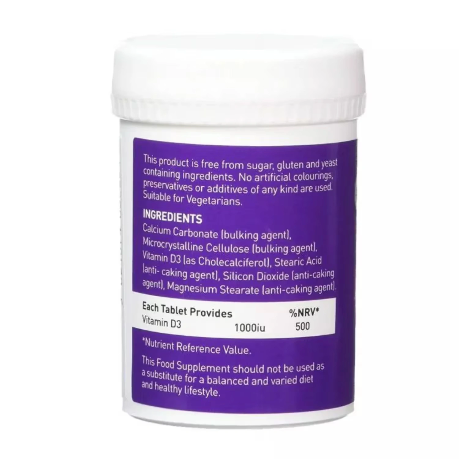 Valupak Vitamin D Tablets 1000iu - 60 Tablets (Pack of 6)