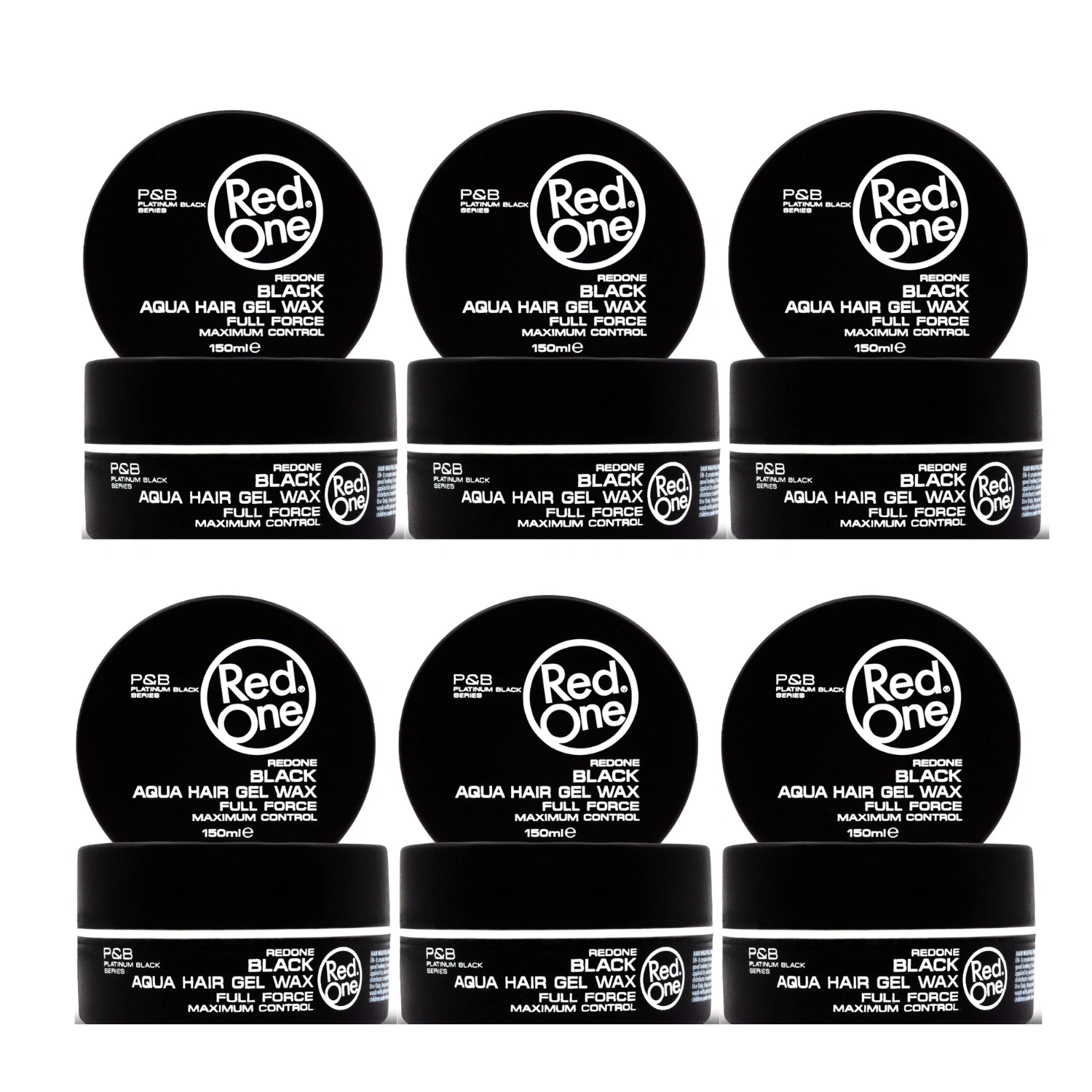 Redone Aqua Hair Full Force Black Styling Gel 150ml - Pack of 6