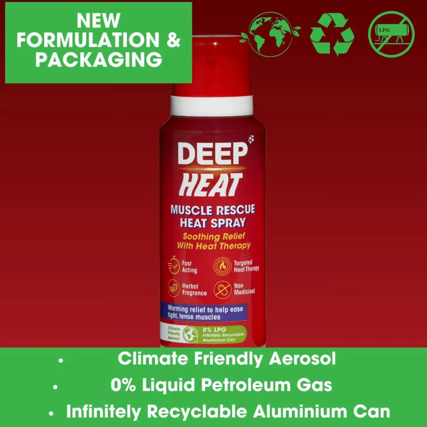 Deep Heat Muscle Rescue Heat Spray 72.5ml x 3 Pack