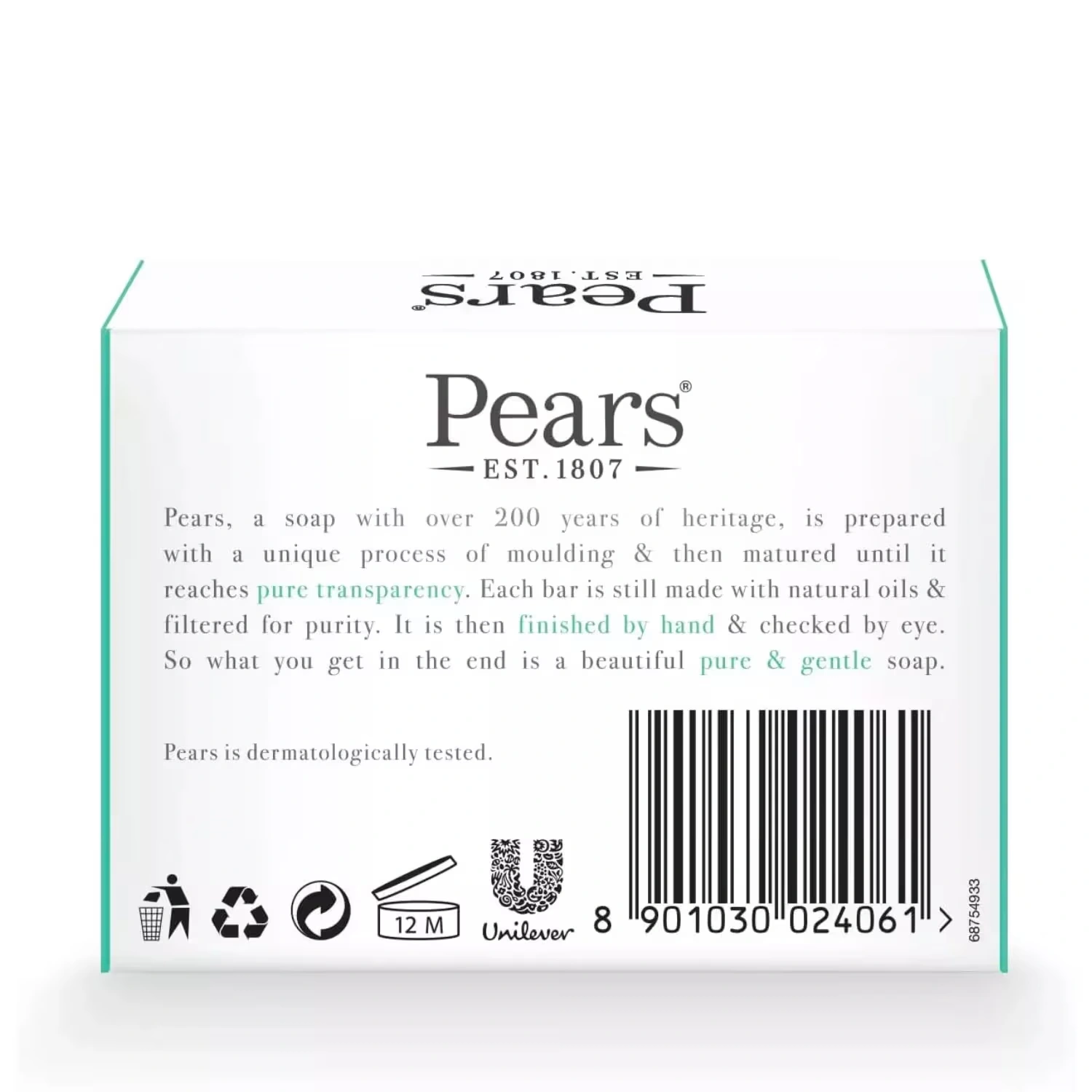 Pears Transparent Lemon Flower Extracts Soap 125g x 12 Packs