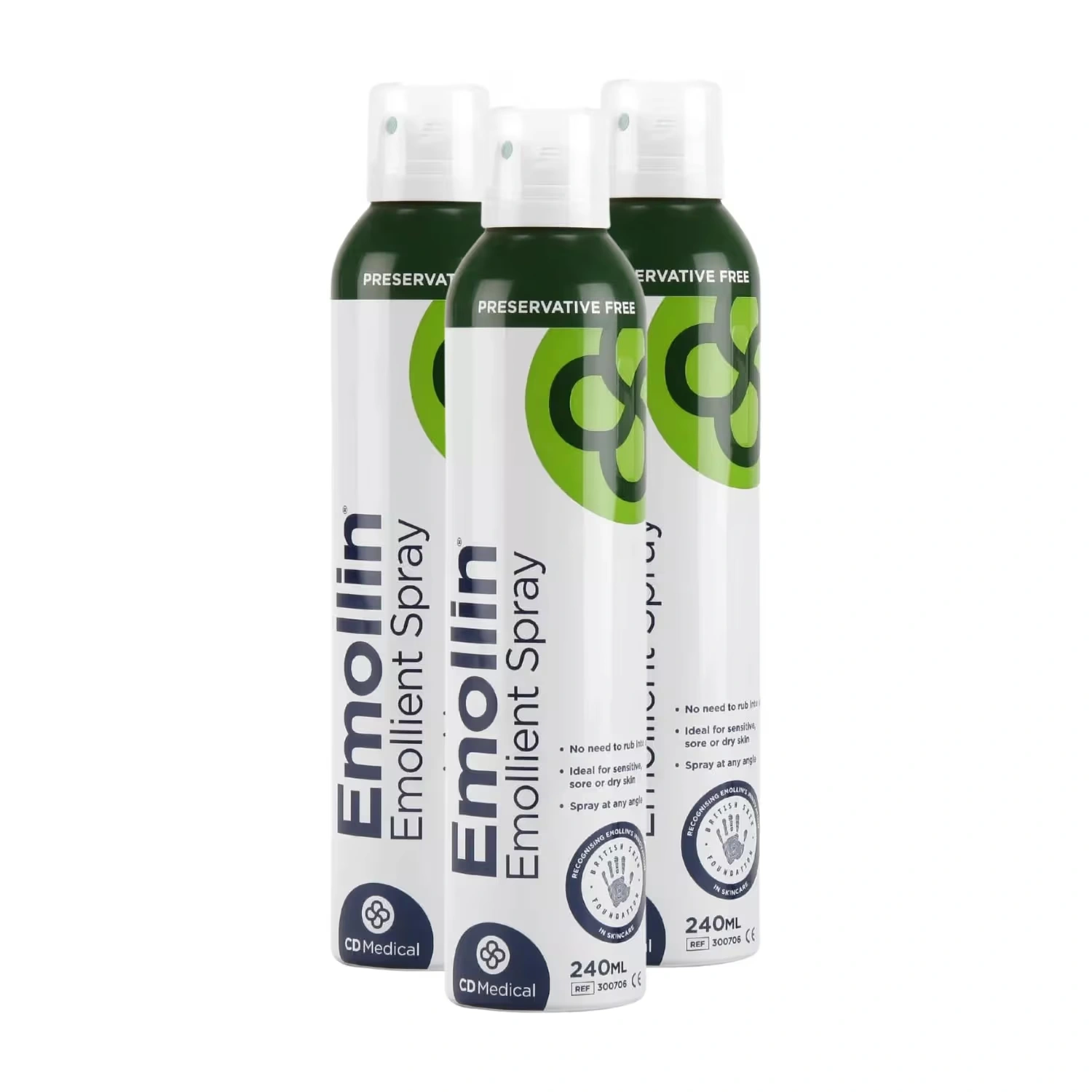 Emollin Emollient Spray 240ml x 3 Pack
