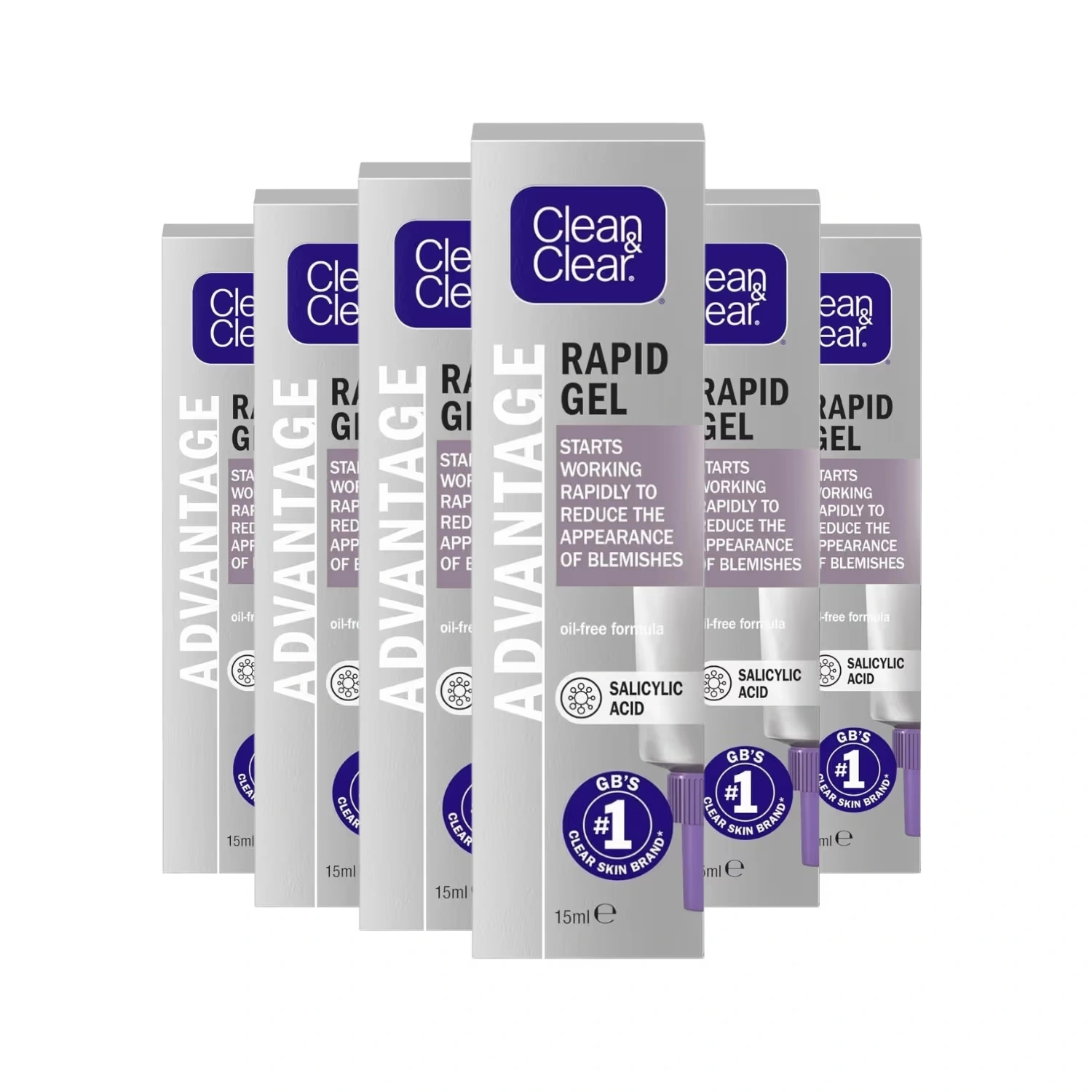 Clean & Clear Advantage Rapid Gel 15ml x 6 Packs
