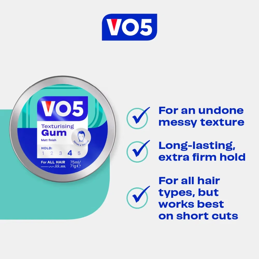 Vo5 Extreme Styling Texturising Gum 75ml x 4 Packs