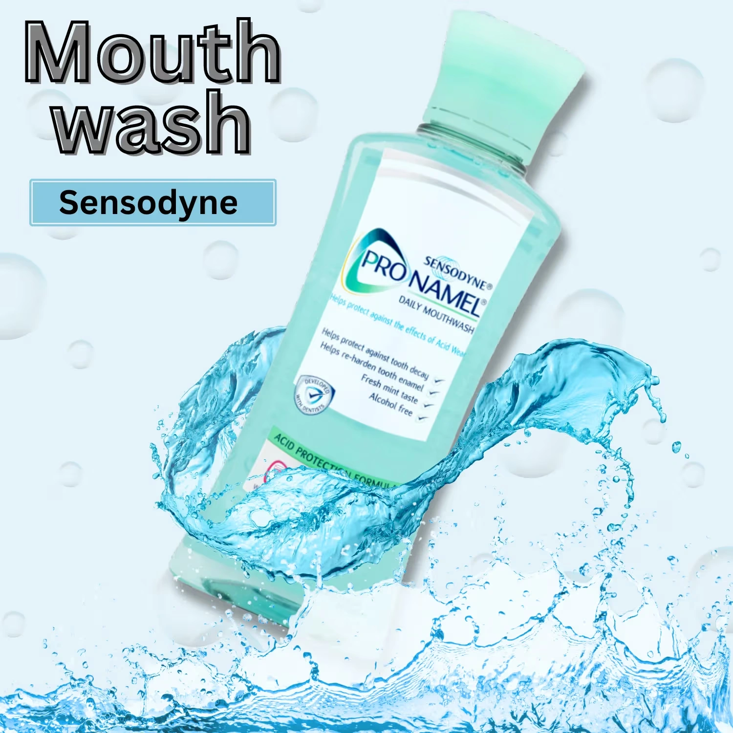 Sensodyne Pronamel Daily Enamel Care Mouthwash 250ml x 8 Packs