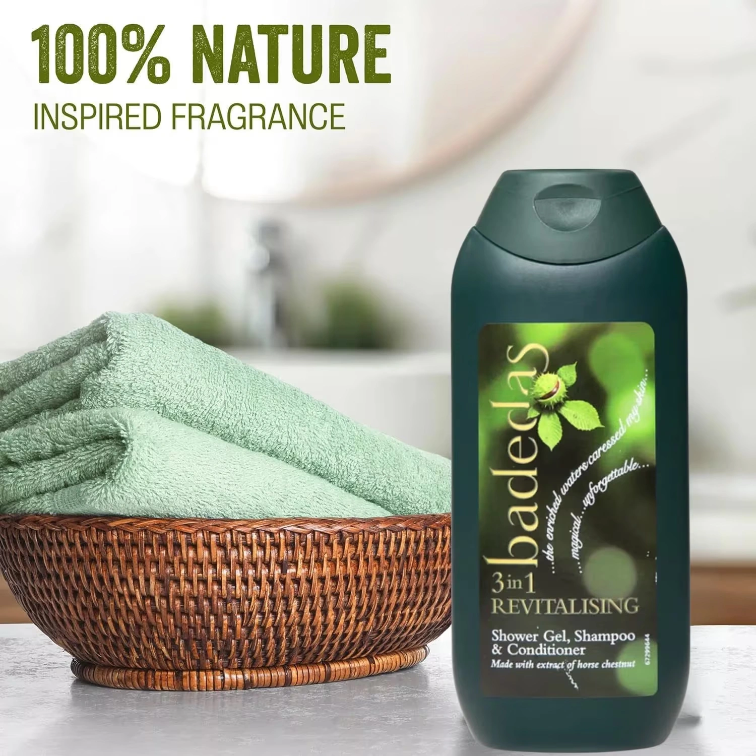 Badedas 3 in 1 Revitalising Shower Gel, Shampoo & Conditioner 200ml x 6 Packs