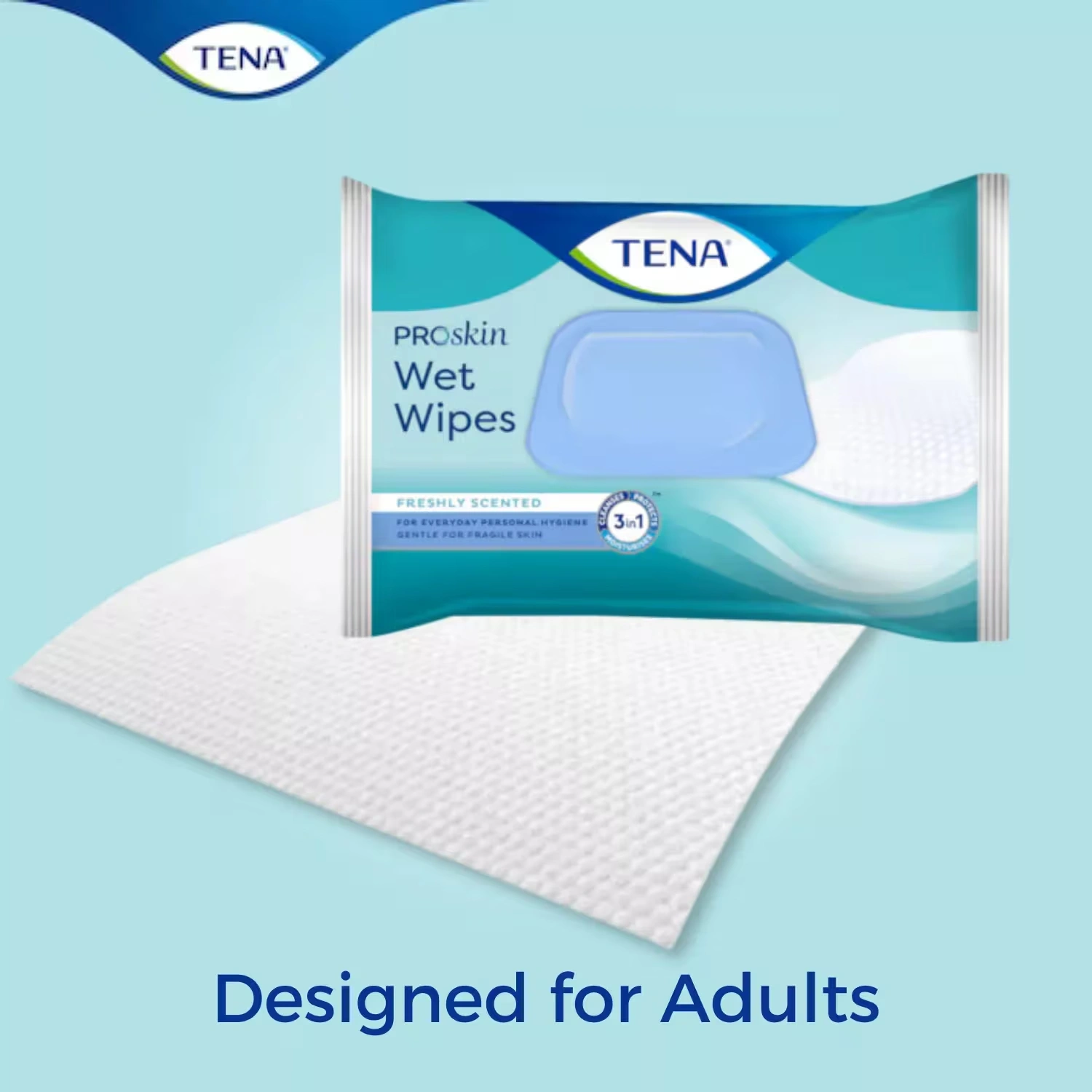 Tena Proskin Wet Wipes XL 48 Wipes - Pack of 12