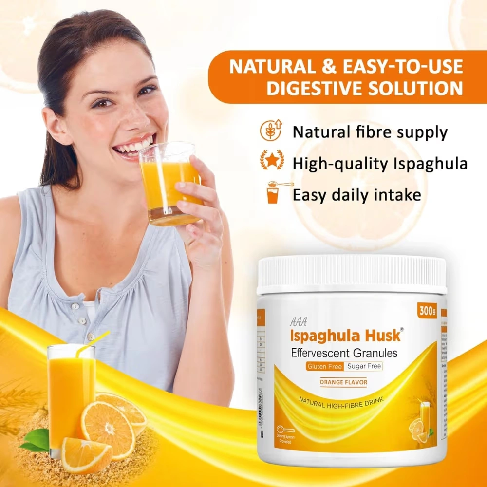 AAA Ispaghula Psyllium Husk Powder Orange Flavor 300g