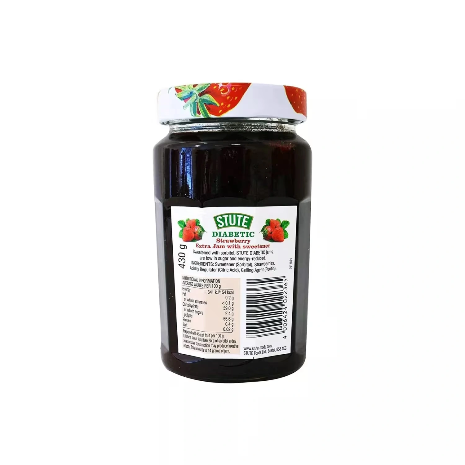 Stute No Sugar Strawberry Extra Jam 430g