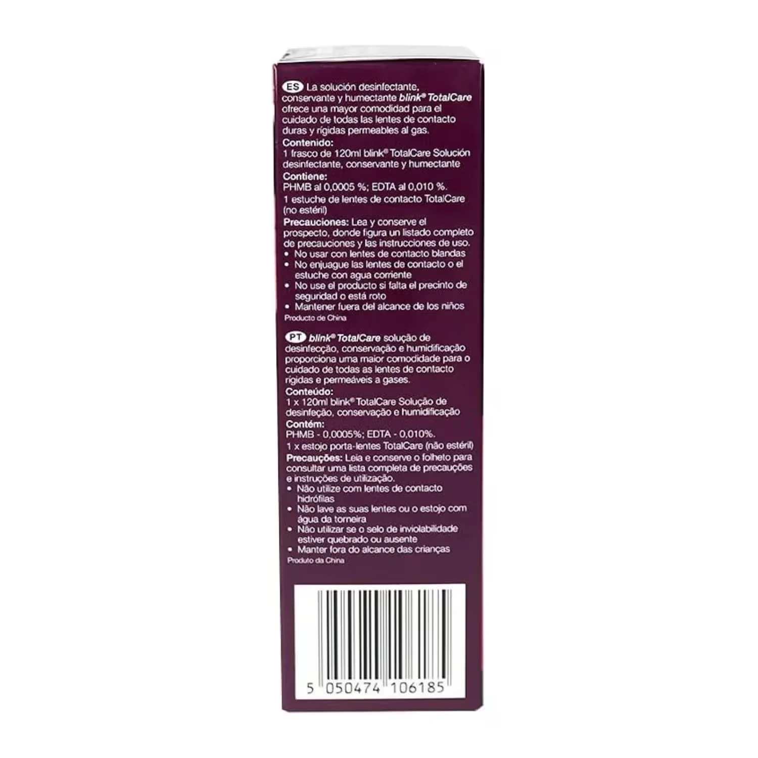 Total Care Disinfecting Wetting Contact Lens Solution 120ml