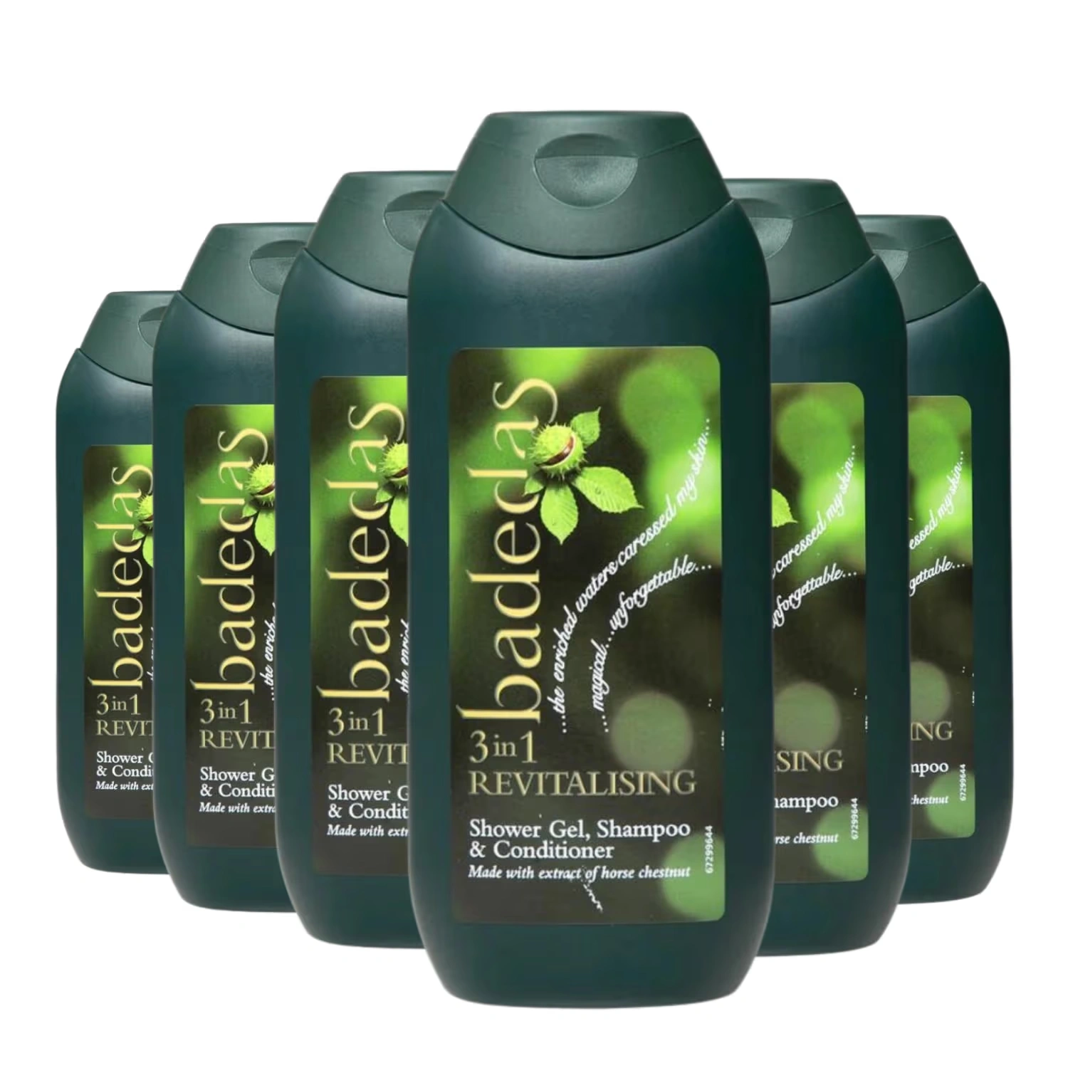 Badedas 3 in 1 Revitalising Shower Gel, Shampoo & Conditioner 200ml x 6 Packs