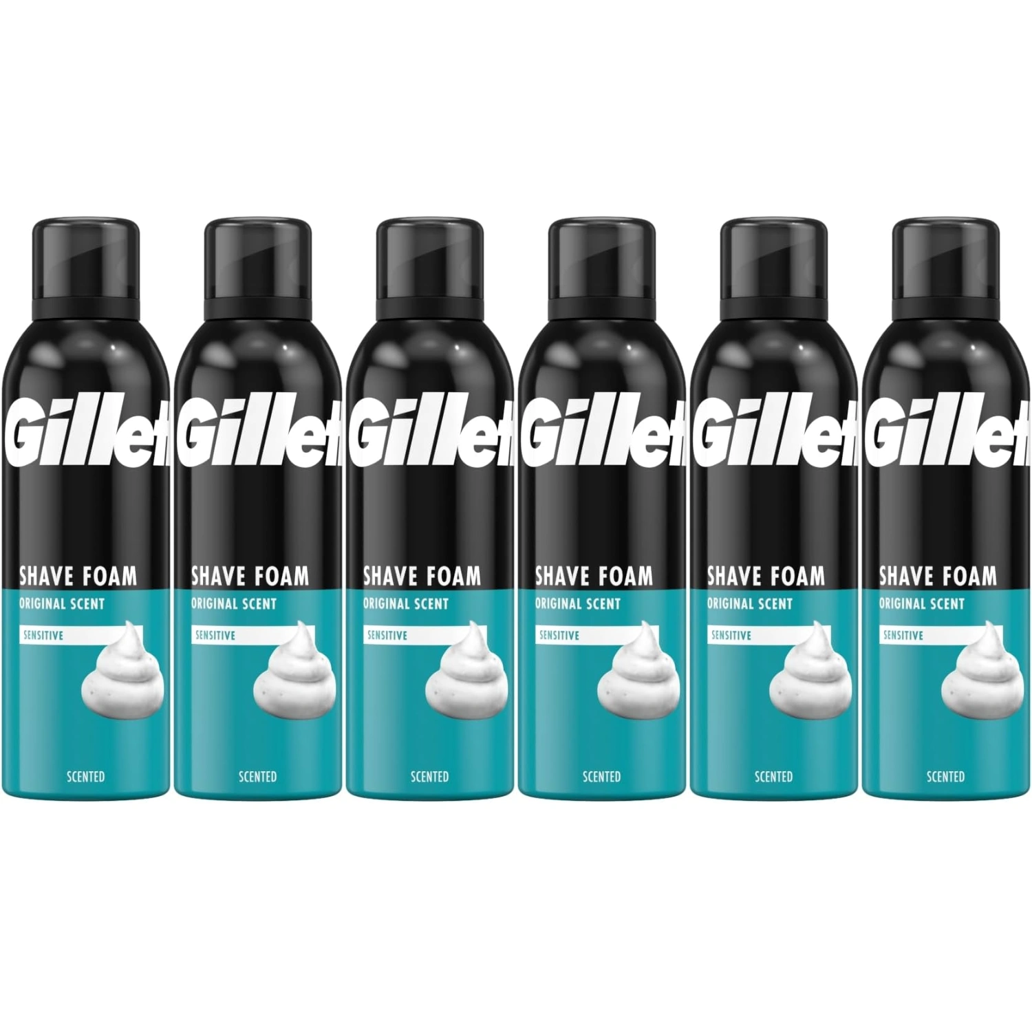 Gillette Shaving Foam Sensitive 250ml x 6 Packs