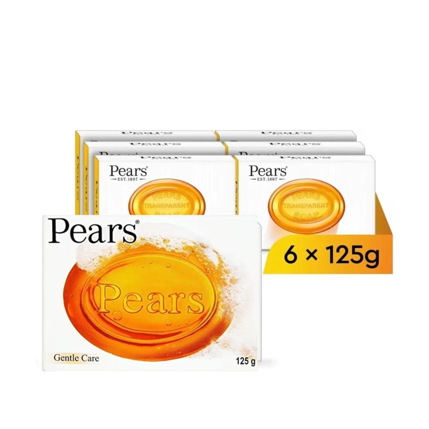 Pears Transparent Soap 125g x 6 Packs
