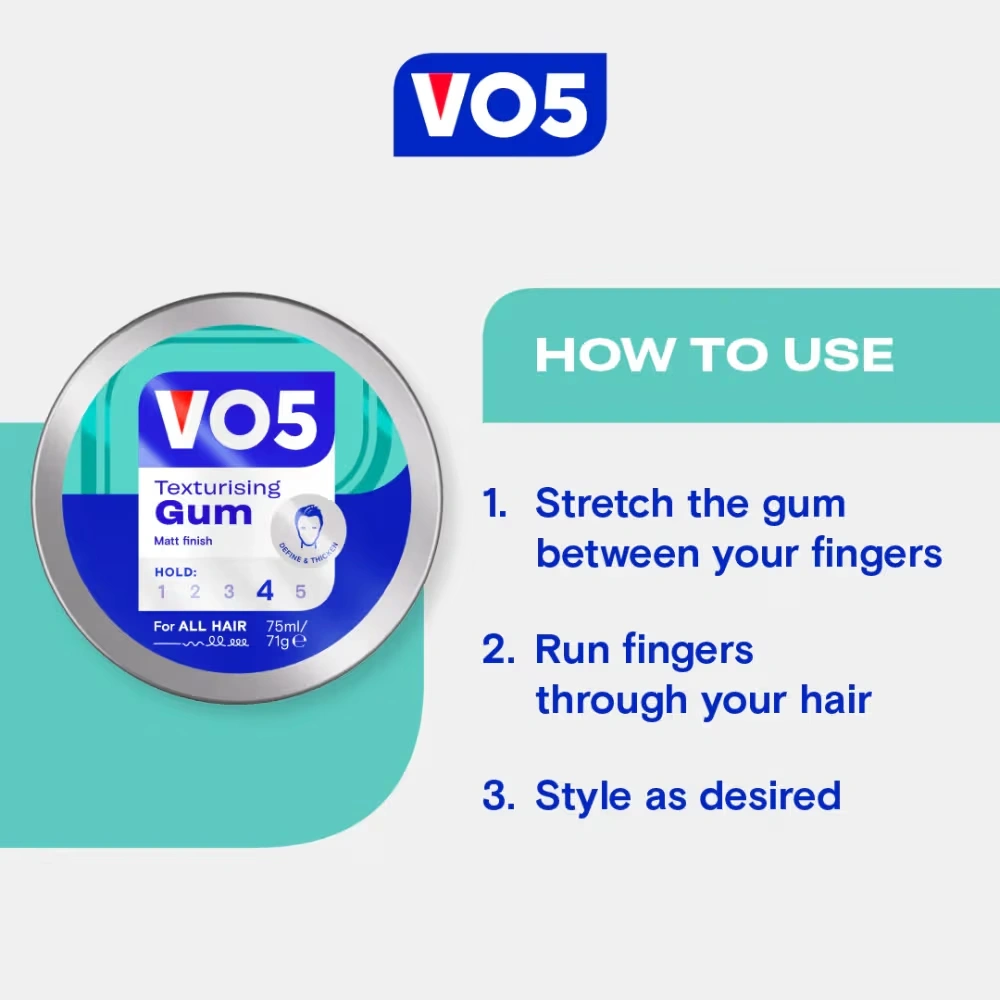 Vo5 Extreme Styling Texturising Gum 75ml x 4 Packs