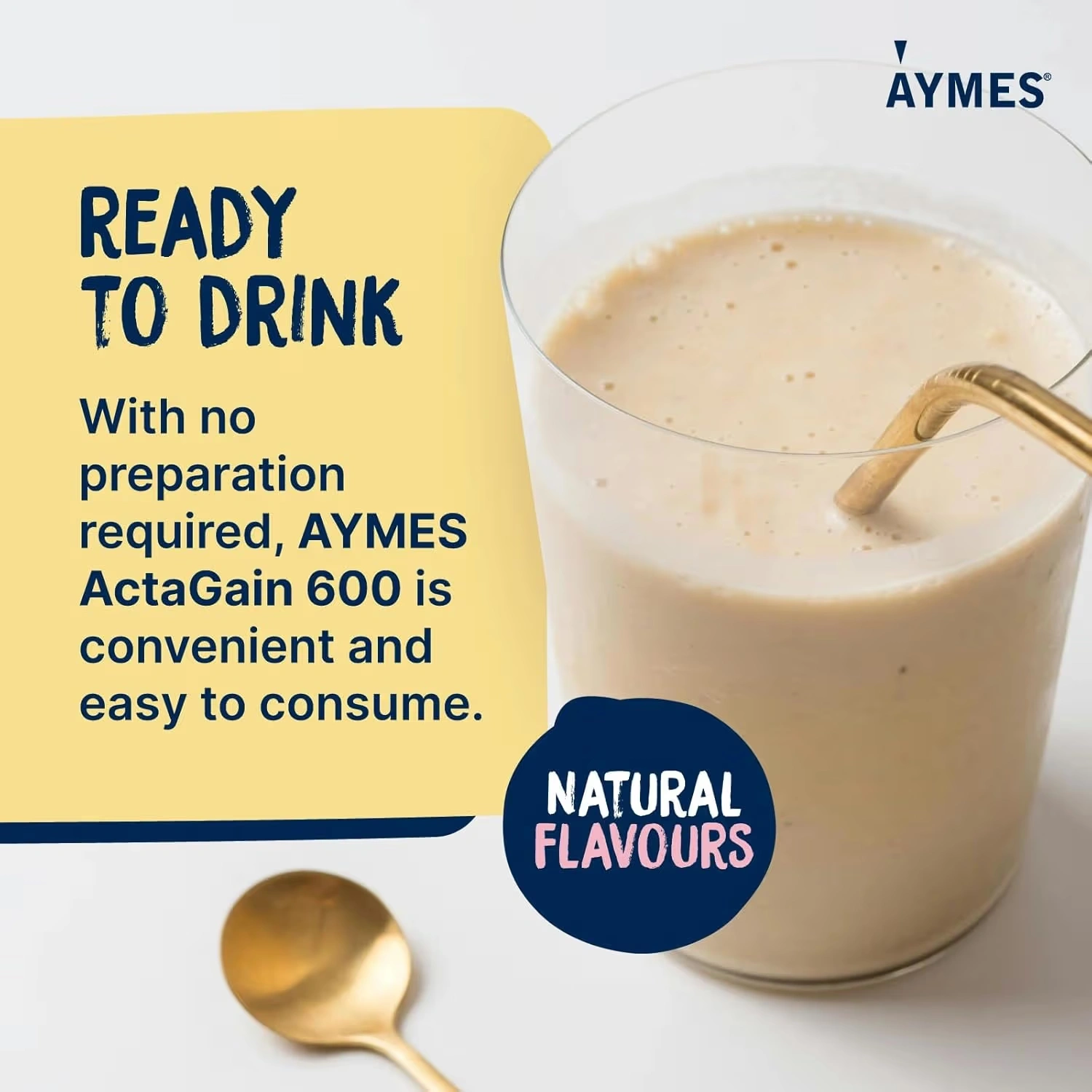 Aymes Actagain 600 Vanilla Singles 250ml x 6 Packs