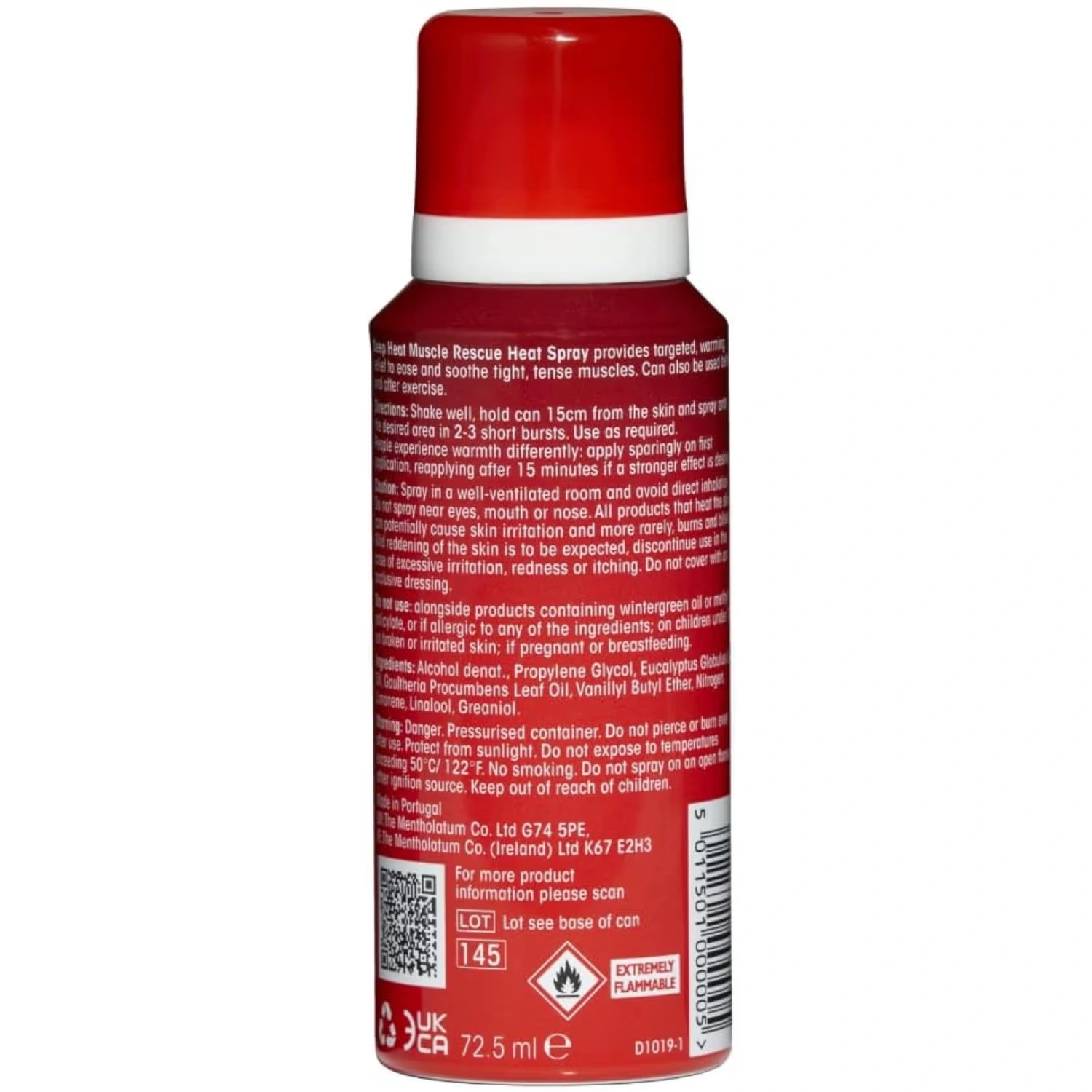 Deep Heat Muscle Rescue Heat Spray 72.5ml x 3 Pack