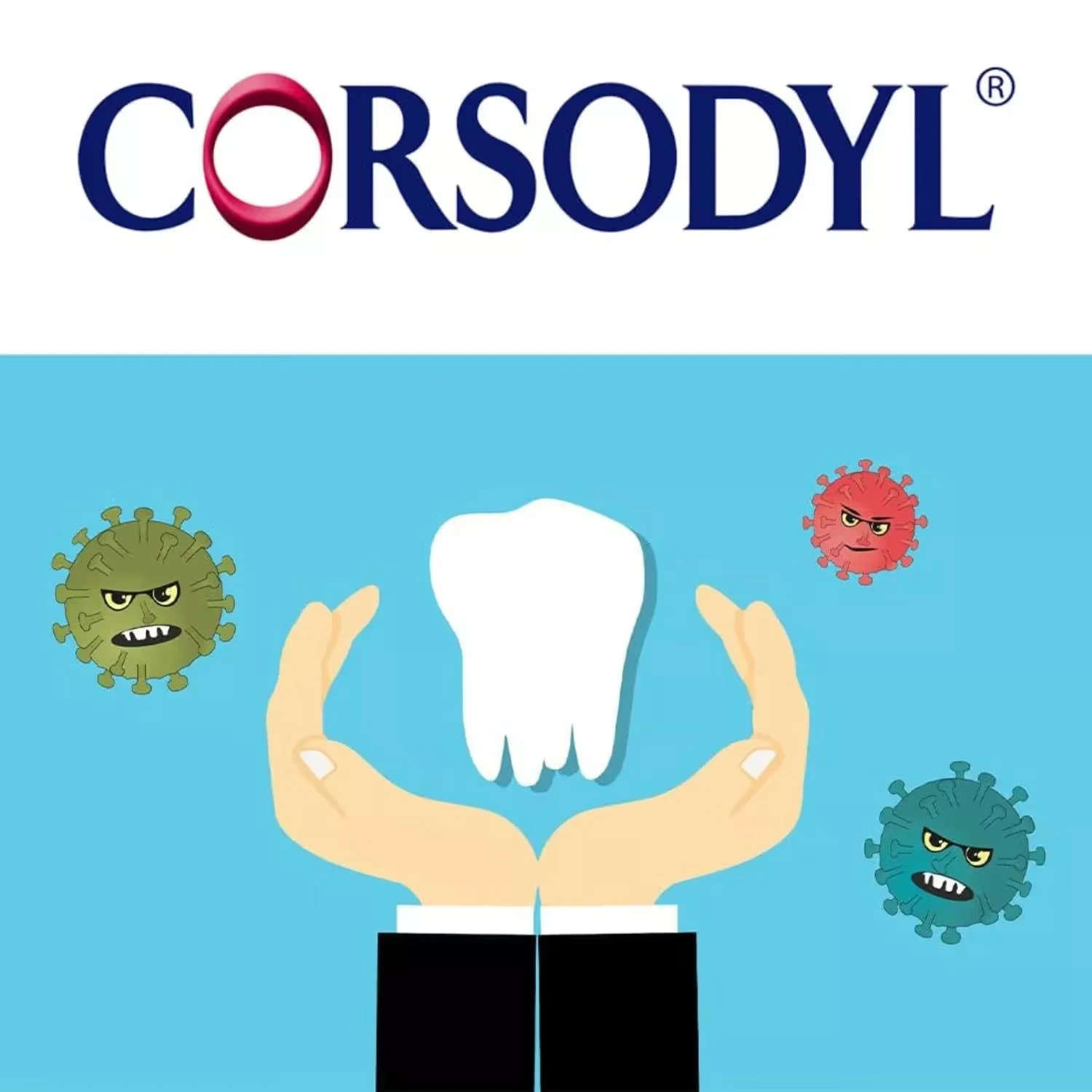 Corsodyl Mint Mouthwash 600ml x 2 Packs