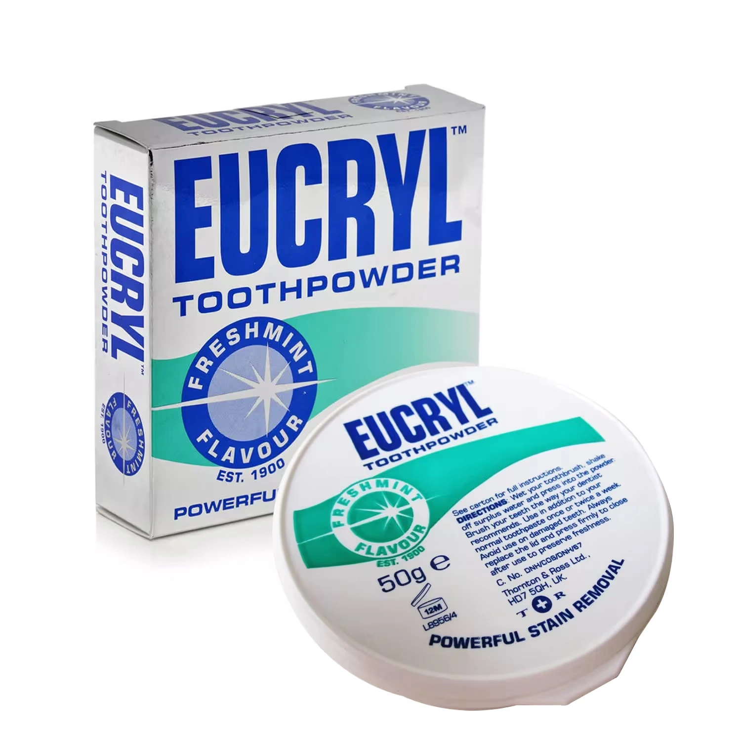 Eucryl Smokers Freshmint Toothpowder 50G X 4 Packs