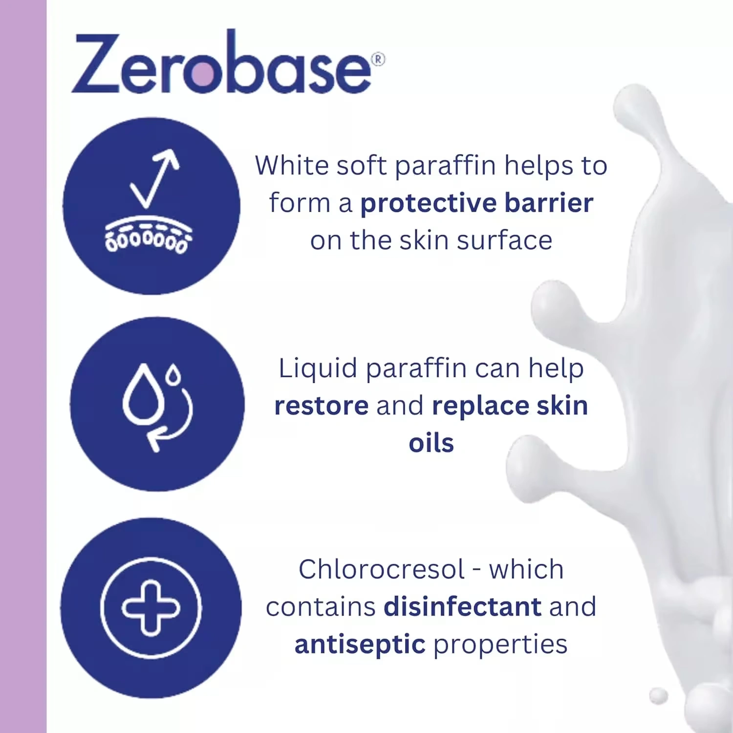 Zerobase Emollient Cream 50g x 3 Packs