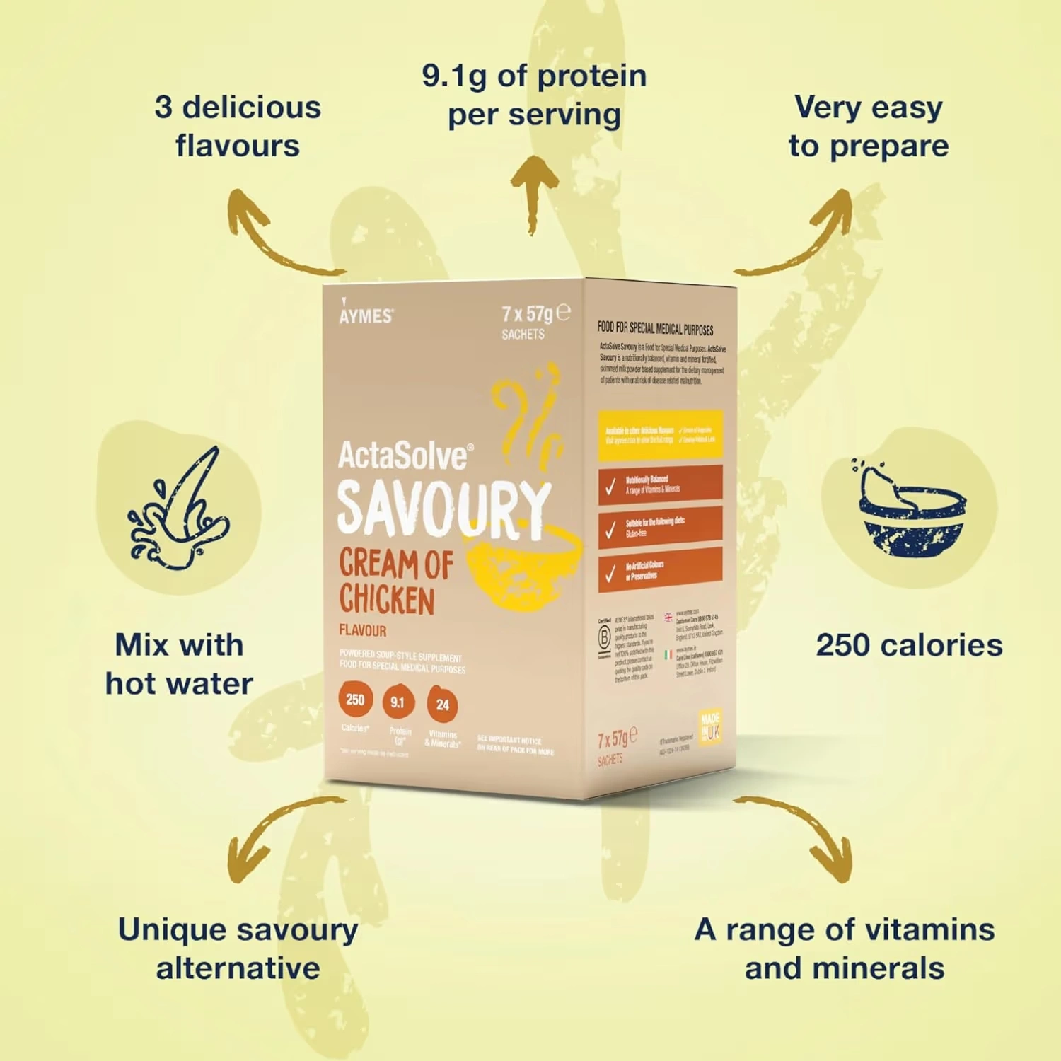 Aymes Actasolve Savoury Chicken 7x57g