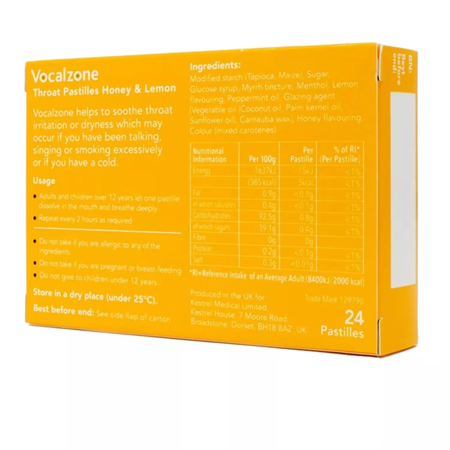 Vocalzone Honey & Lemon 24 Count (Pack of 6)