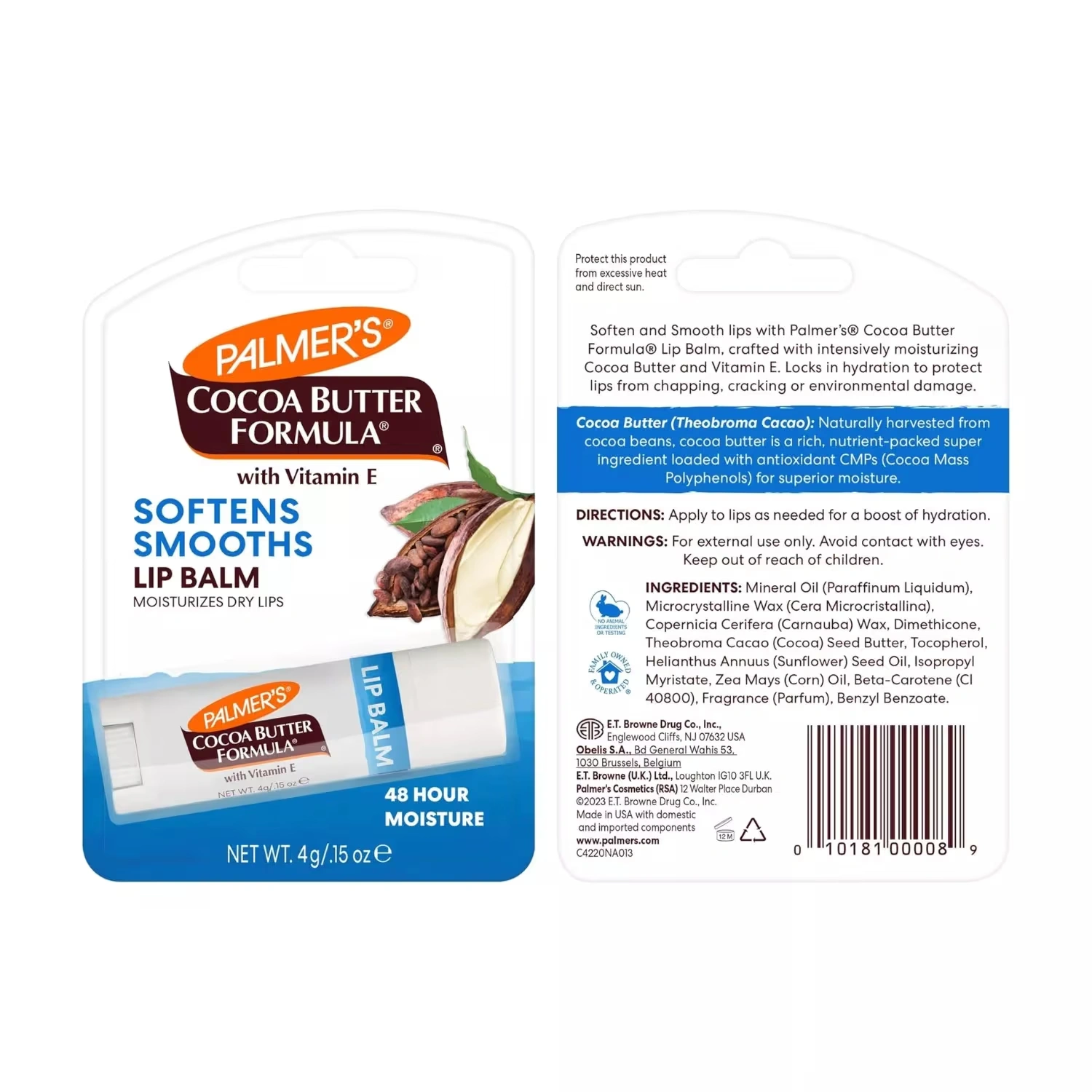 Palmers Cocoa Butter Formula Moisturizing Lip Balm SPF15, 4g x 6 Packs