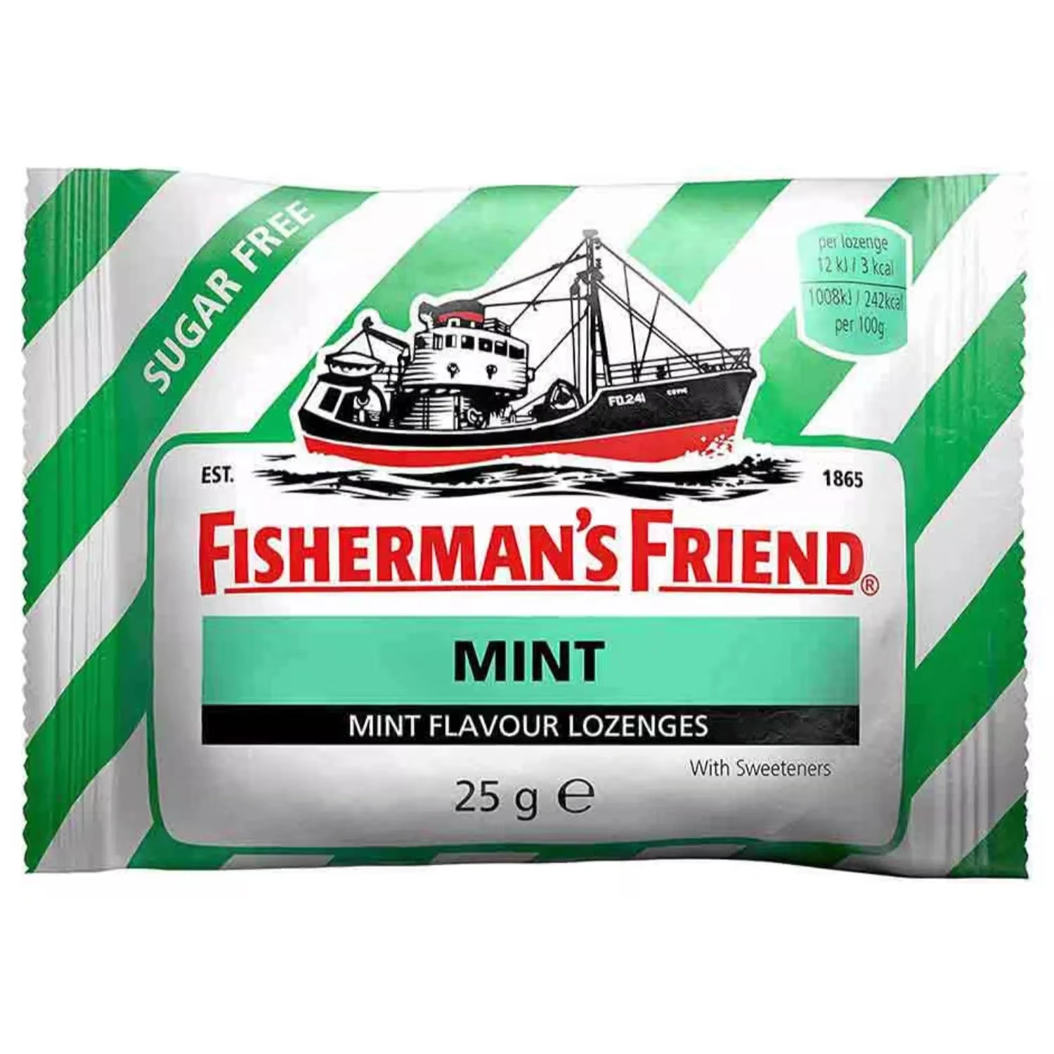 Fisherman's Friend Mint Sugar Free with Sweeteners 25g x 12 Packs
