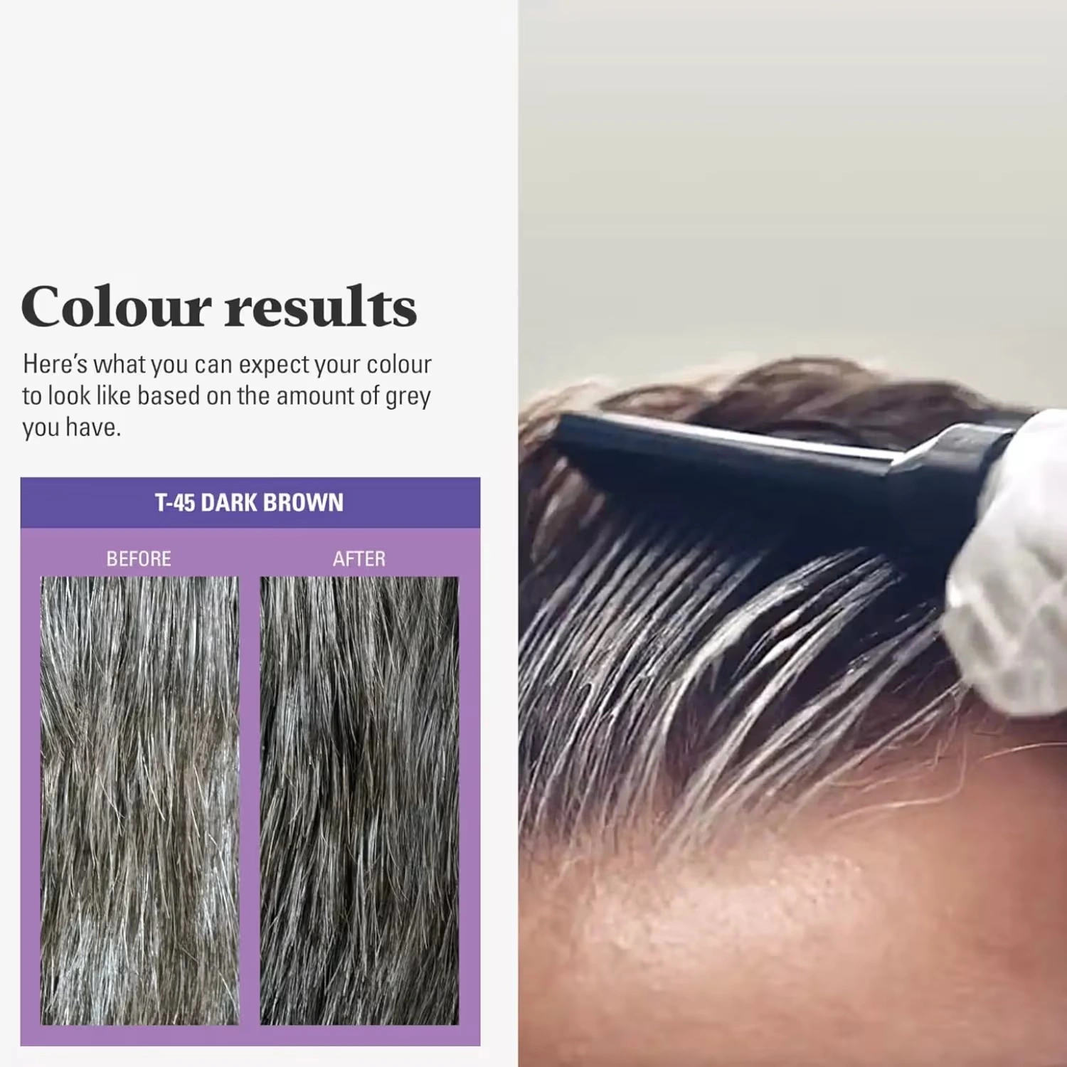 Just For Men Touch of Grey Hair Dye Dark Brown T-45 (3 Pack)