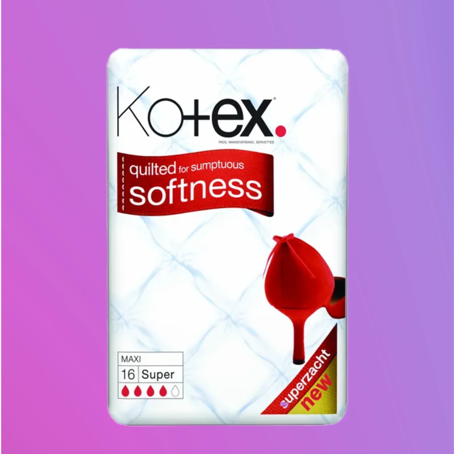 Kotex Maxi Super Pads 16 X 6 (96 Pads )
