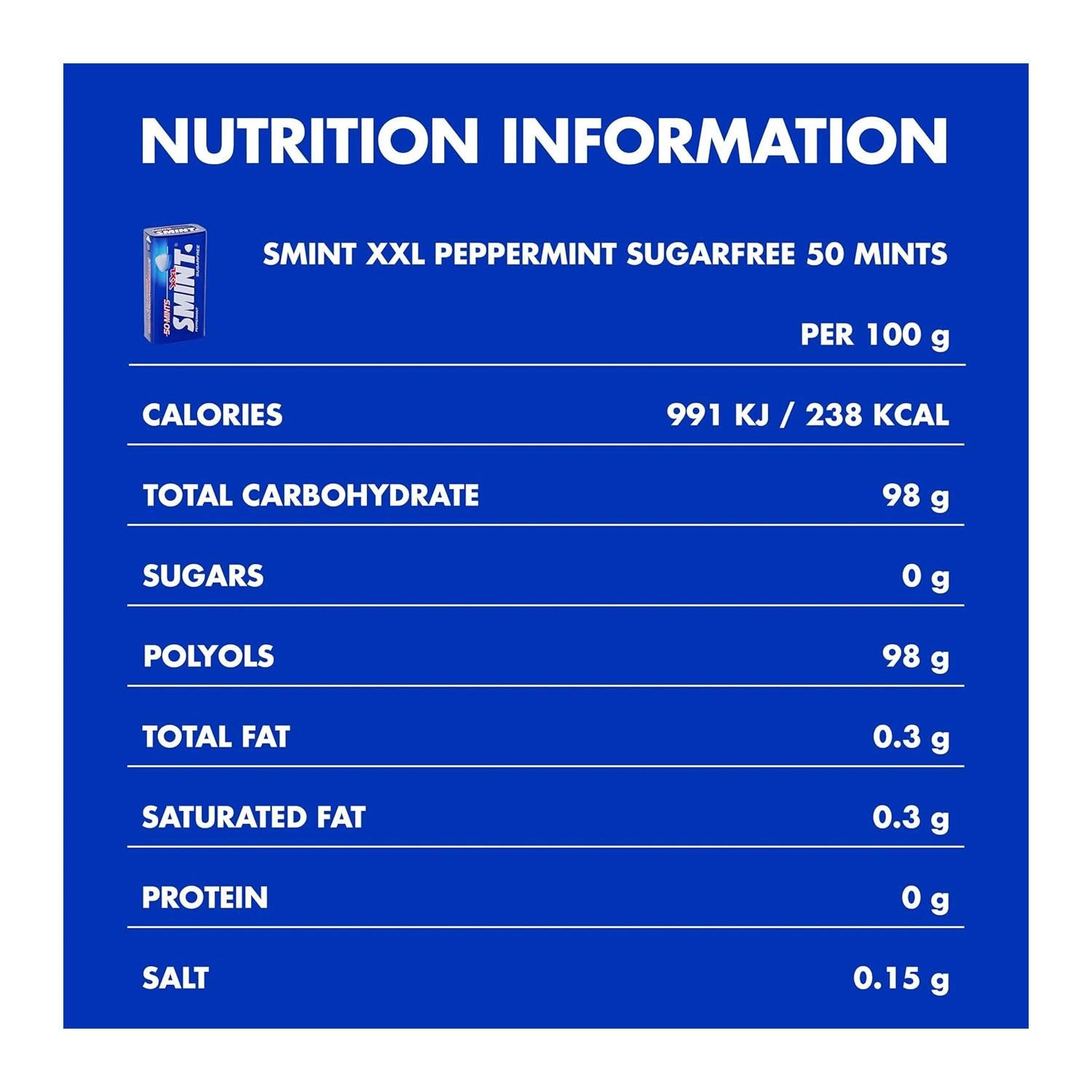 Smint Peppermint Flavour Sugar Free Lozenges 35g