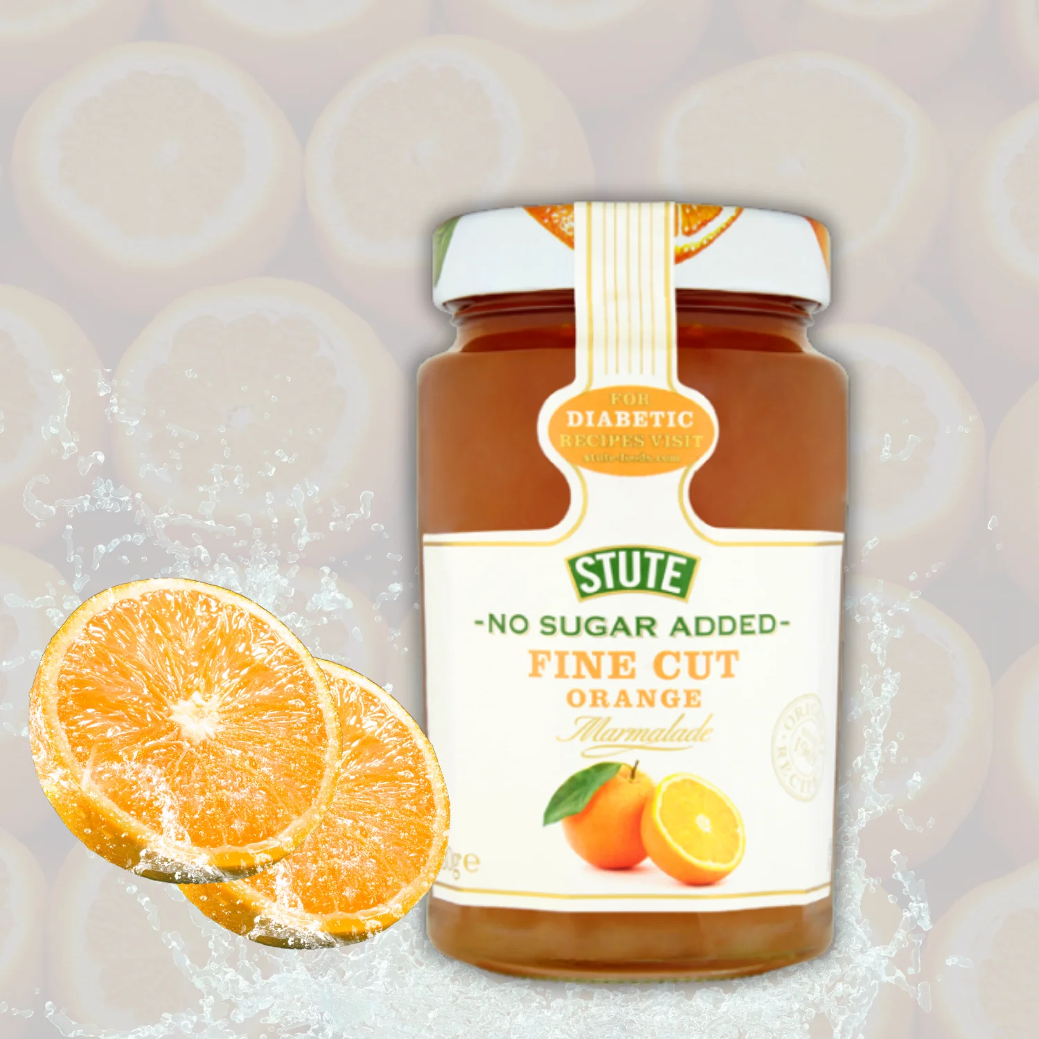 Stute No Sugar Added Fine Cut Orange Marmalade 430g