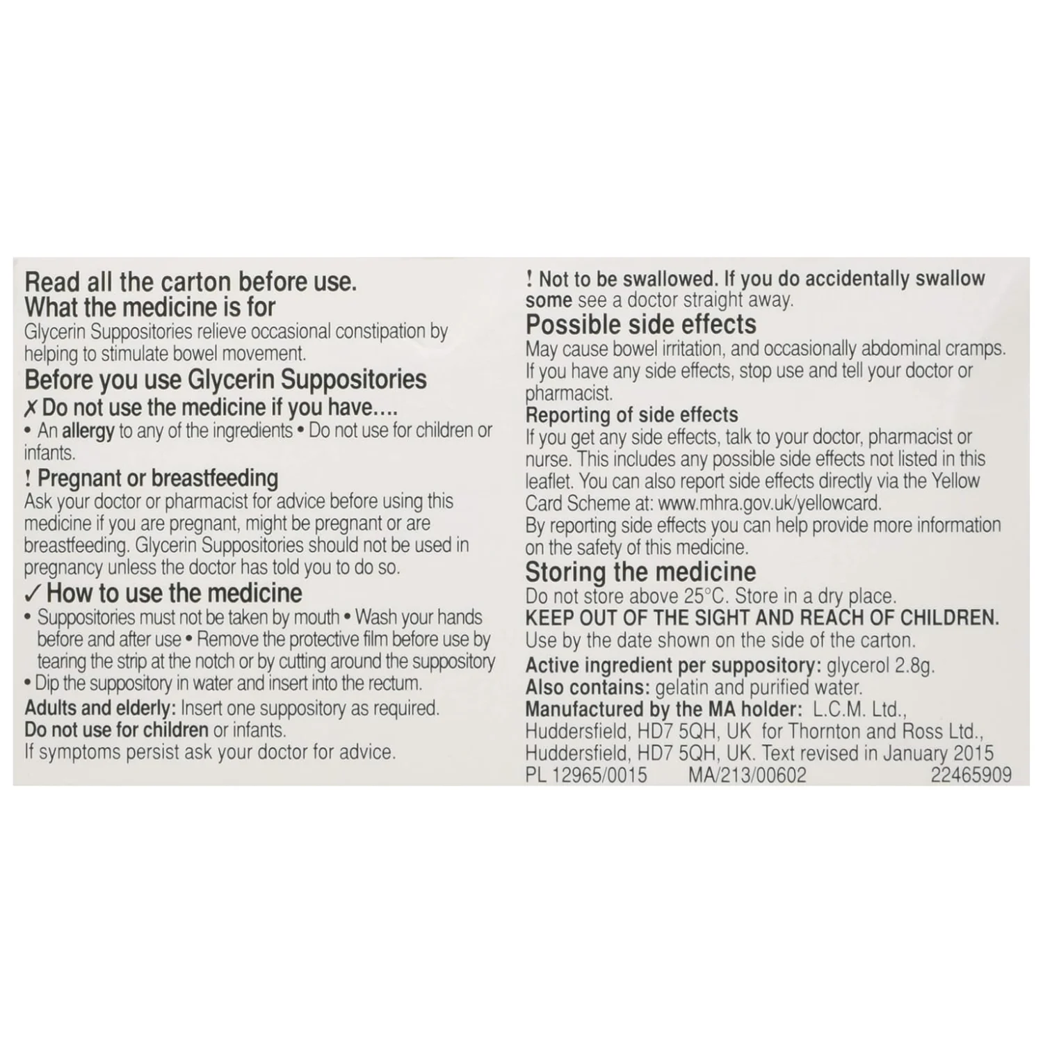 Care Glycerin Suppositories ? 12 Count