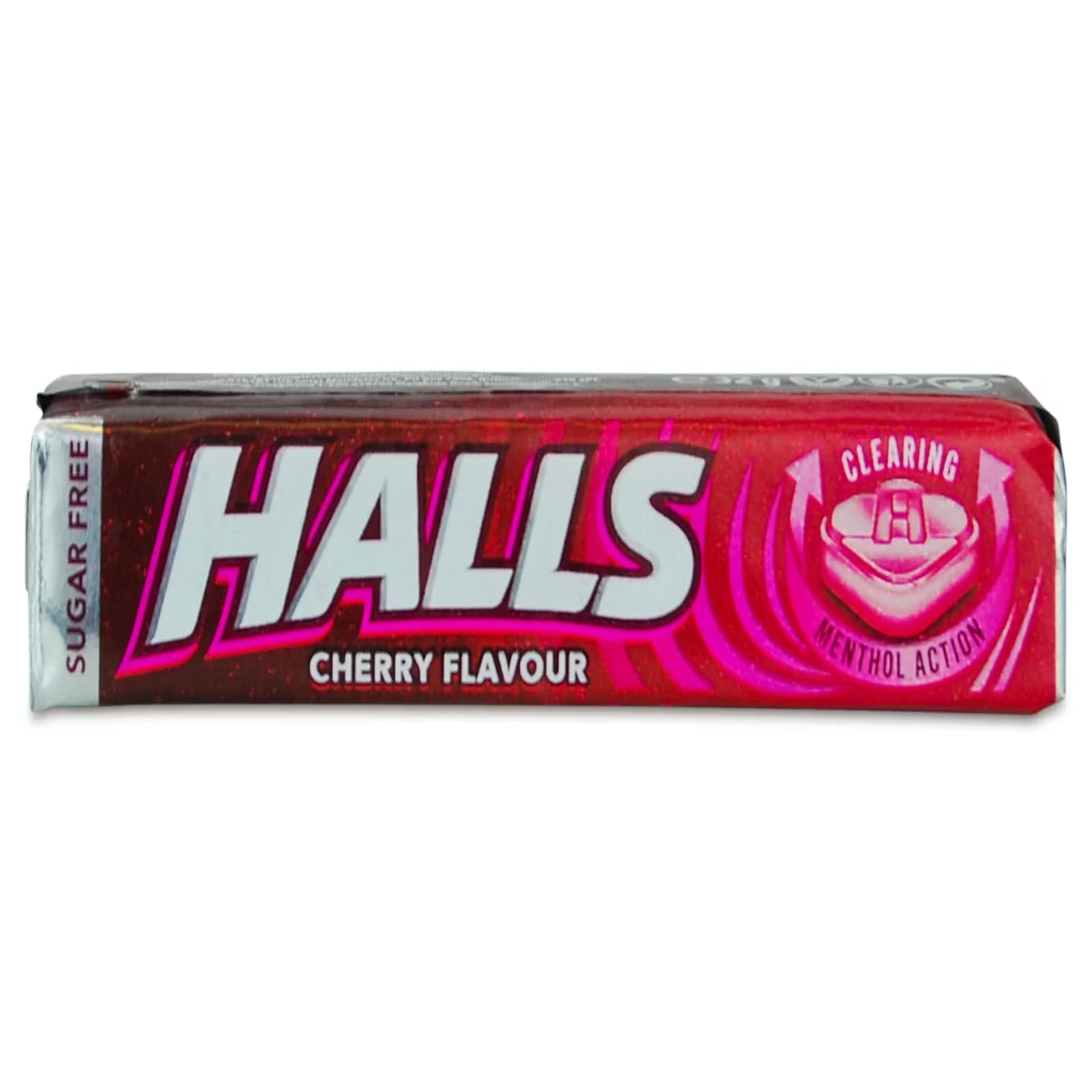 Halls Sugar Free Cherry Mentho-Lyptus Throat Lozenges Stick – 32g