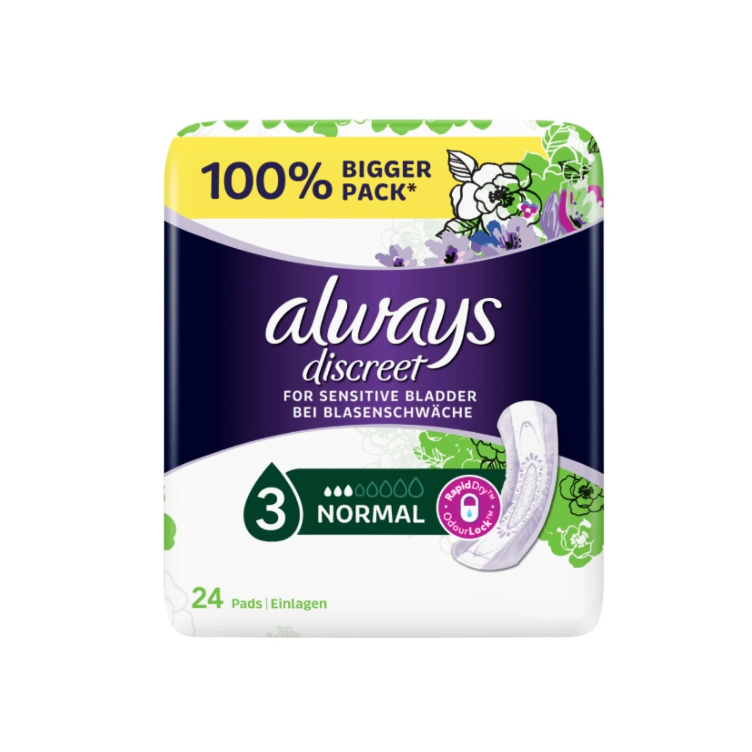 Always Discreet Normal Pads Value Pack  24