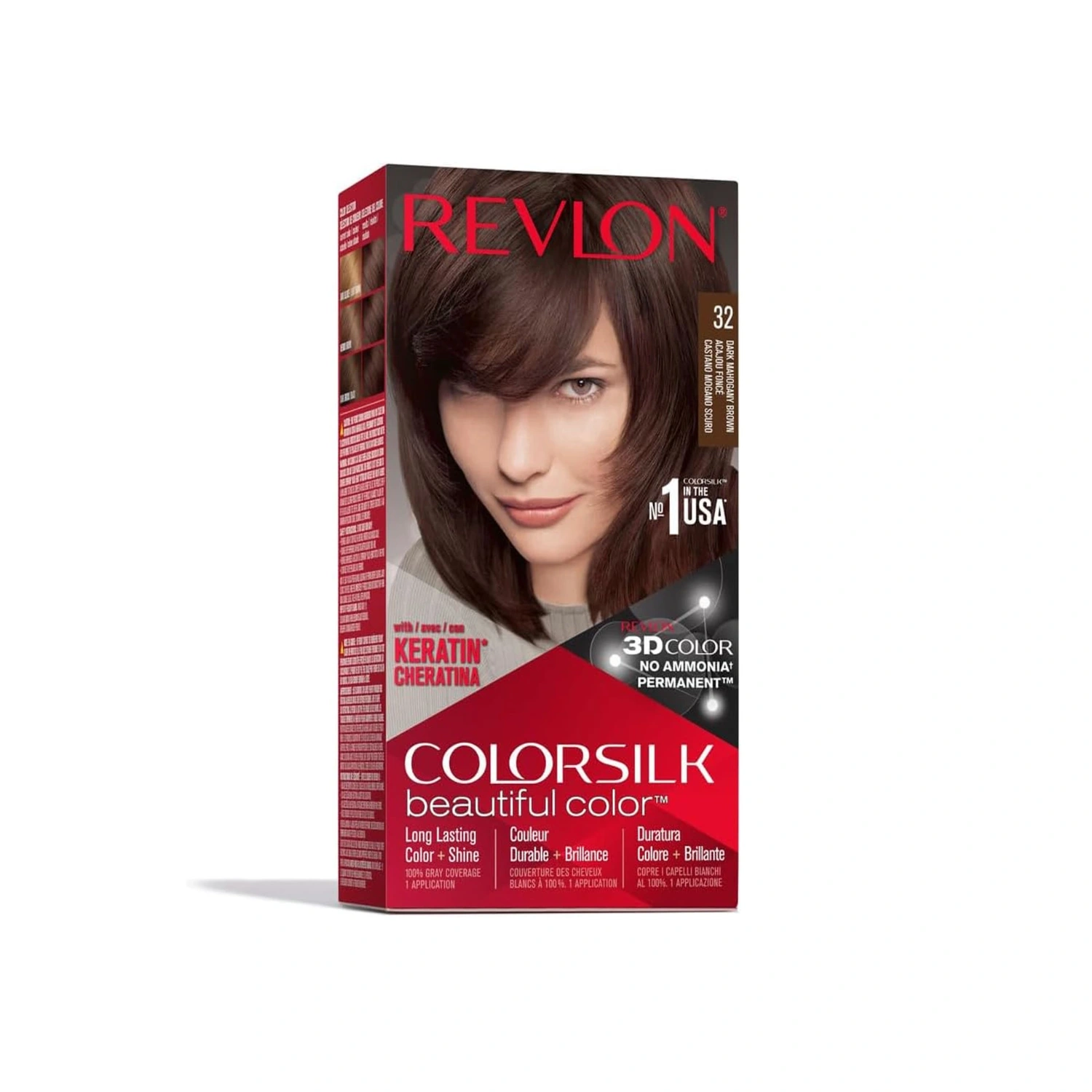 Revlon Colorsilk Permanent Hair Colour 32 Dark Mahogany Brown