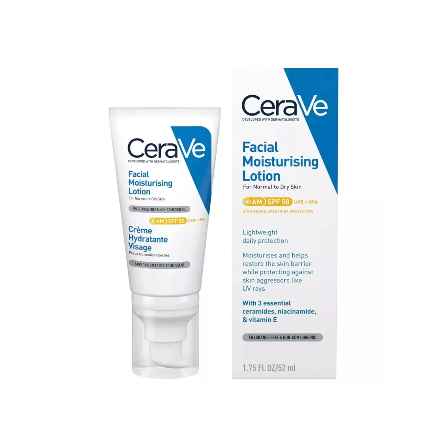 CeraVe Facial Moisturising Lotion AM SPF50 52ml