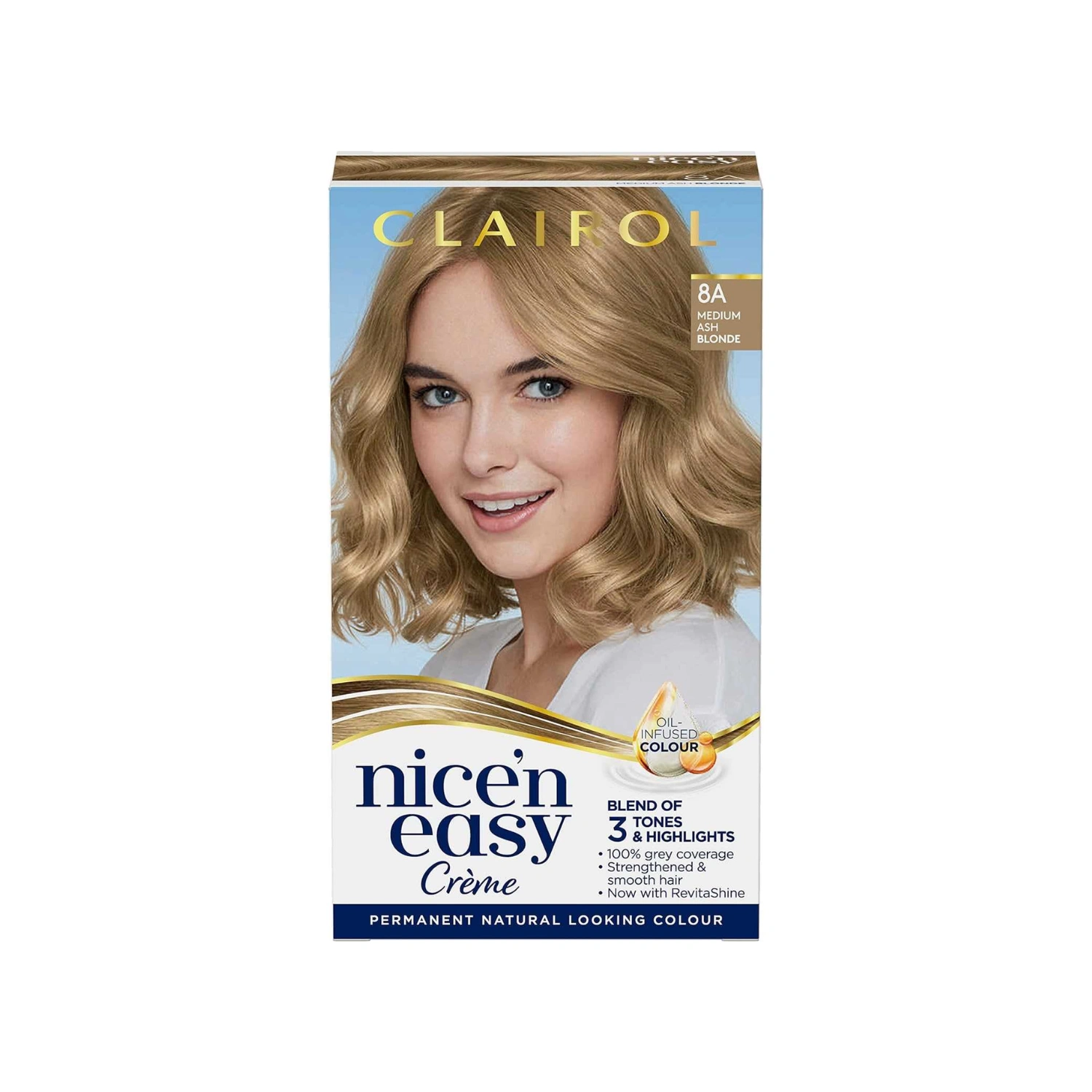 Clairol Nice’n Easy Hair Dye 8A Medium Ash Blonde