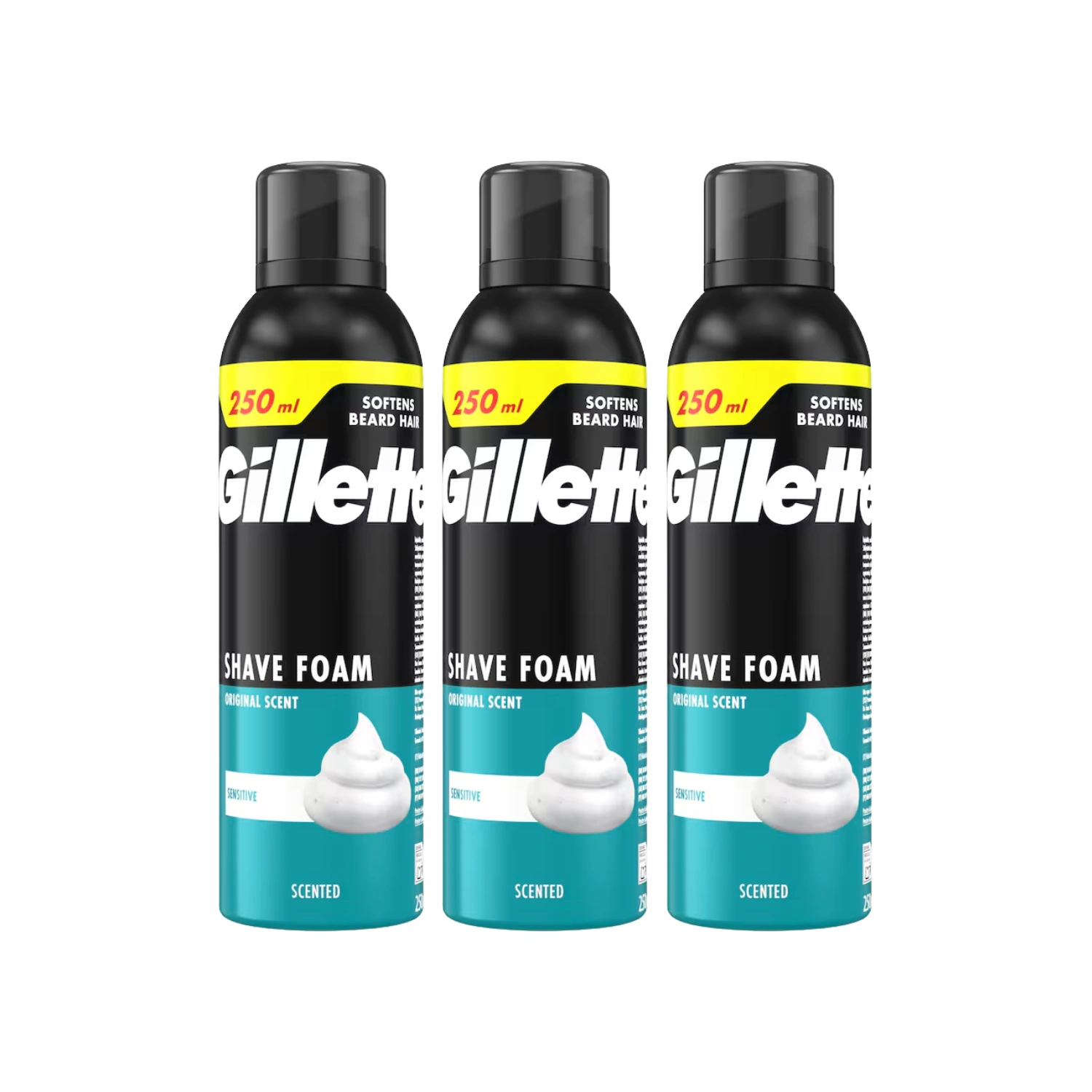 Gillette Shaving Foam Sensitive Skin 250ml – Pack of 3