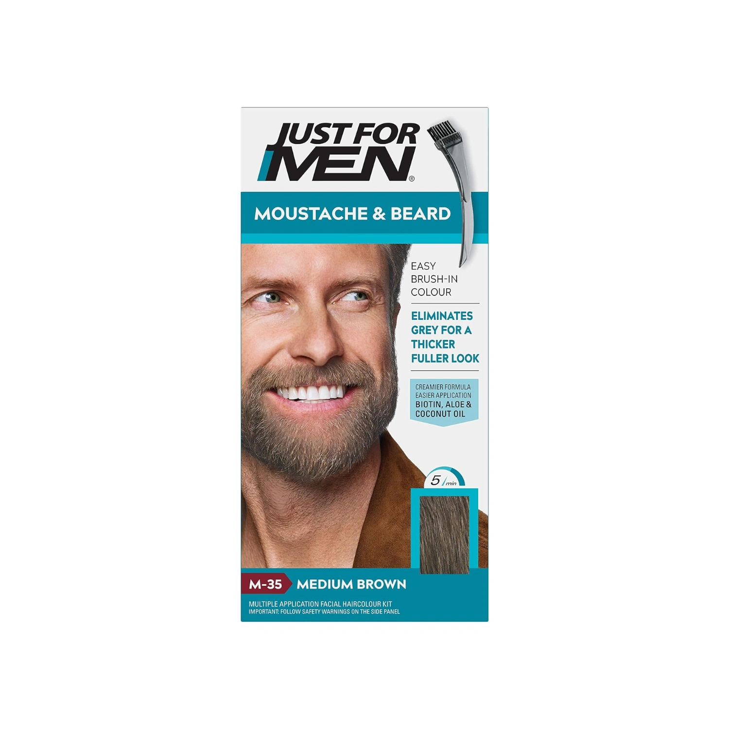 Just for Men Moustache & Beard Medium Brown Dye – M35