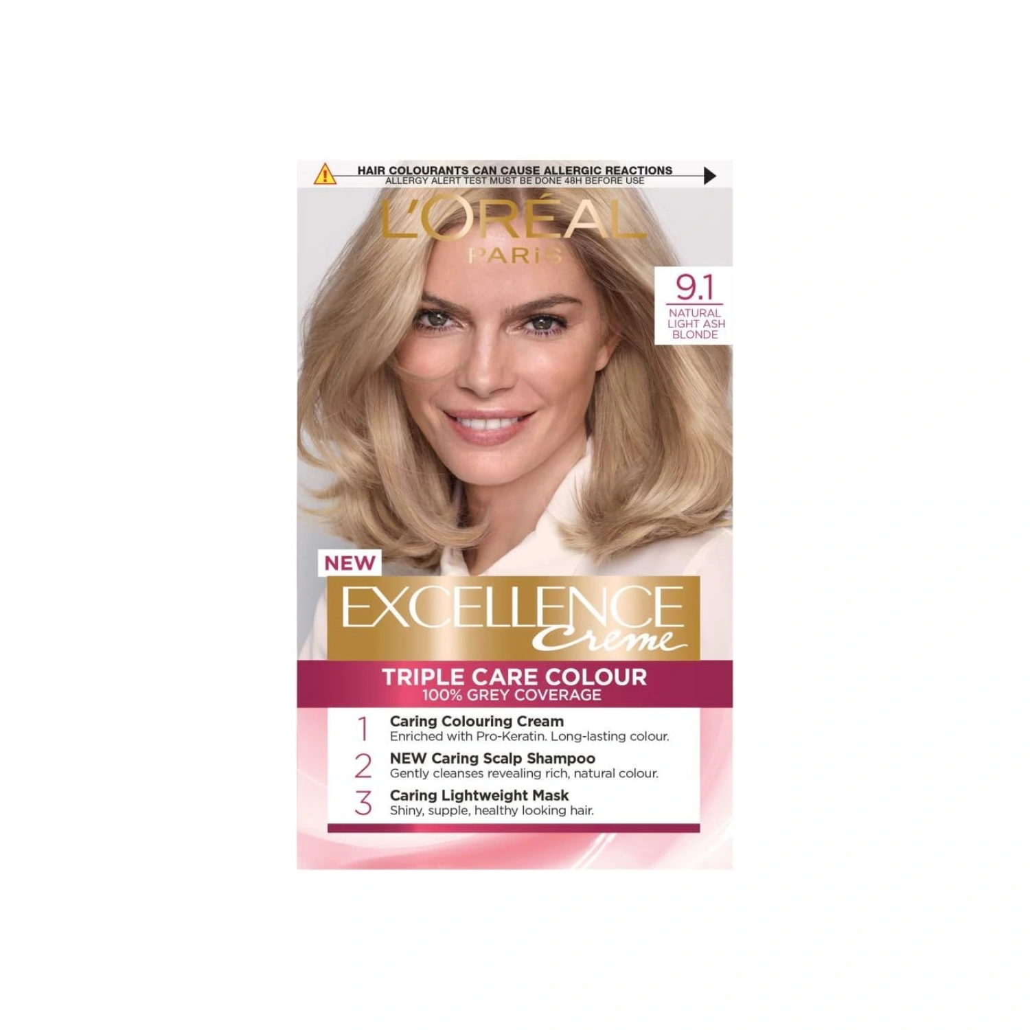 L’Oreal  Excellence Creme 9.1 Light Ash Blonde Hair Dye