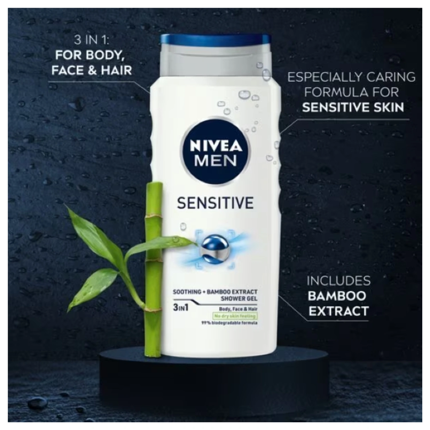 Nivea Mens Shower Gel Sensitive 250ml