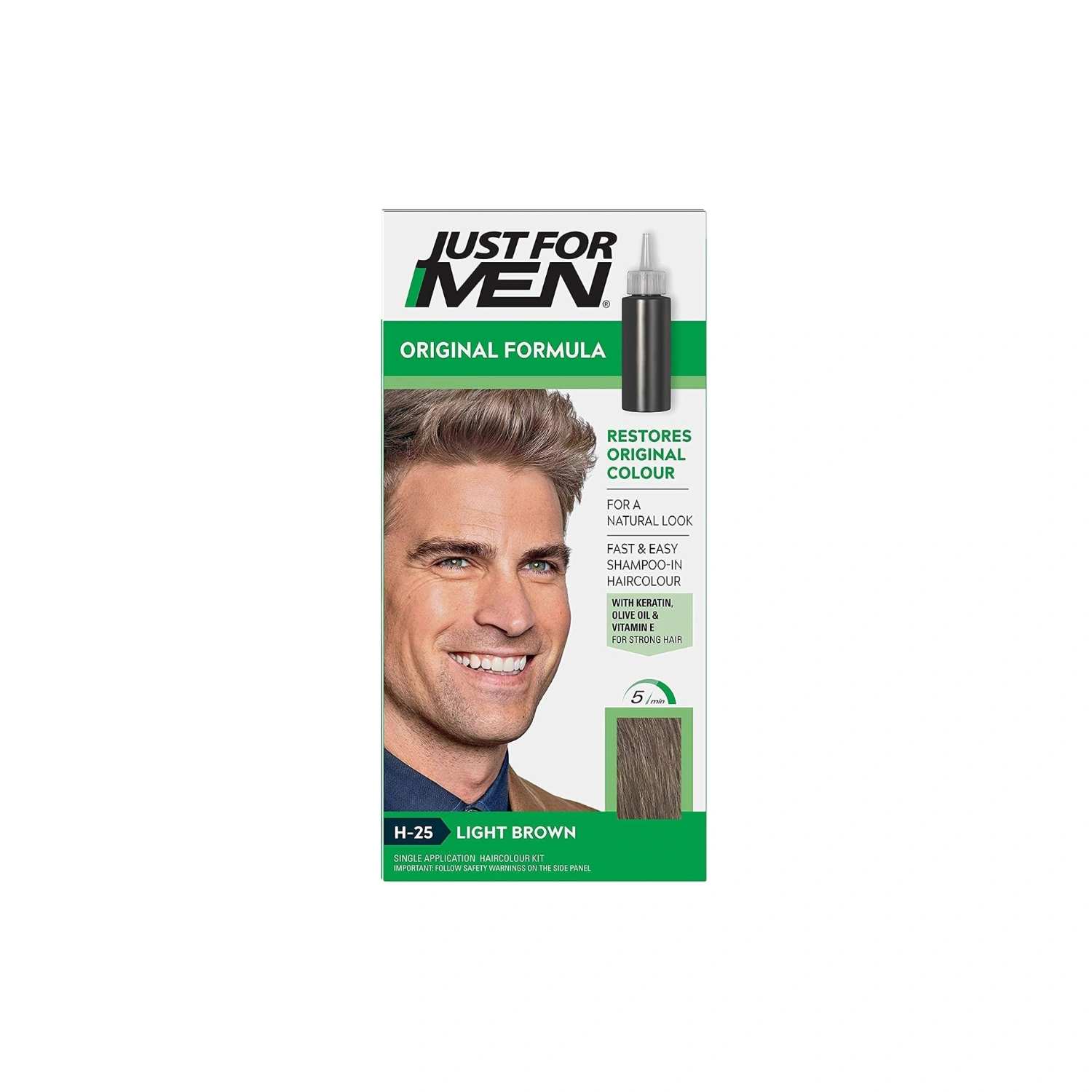 Just For Men Shampoo-In Hair colour Natural Light Brown H-25