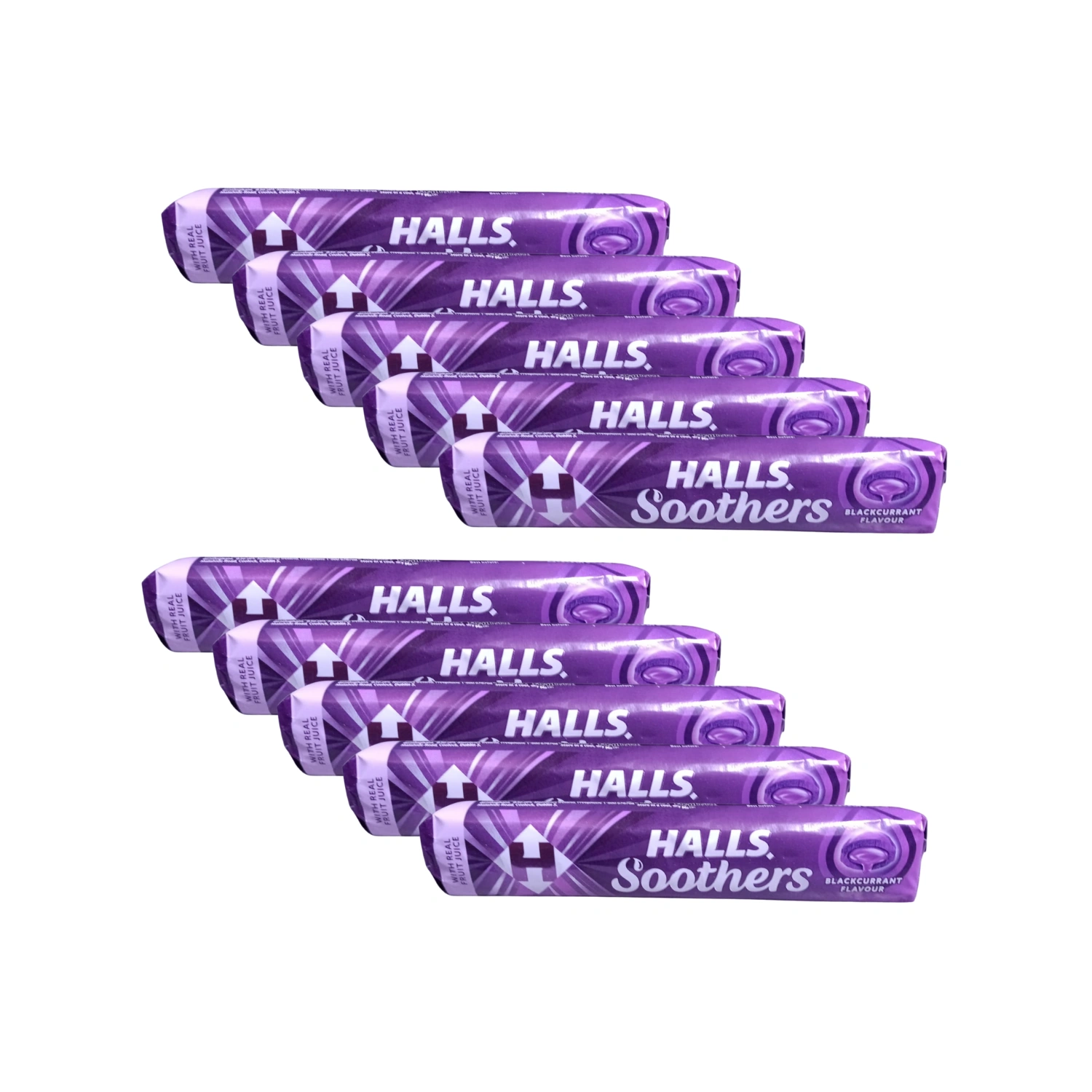 Halls Soothers Sweets, Blackcurrant 45g (Pack of 10)