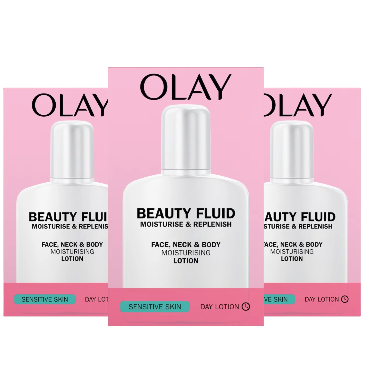 3x Olay Beauty Fluid Sensitive Skin Moisturiser 200ml