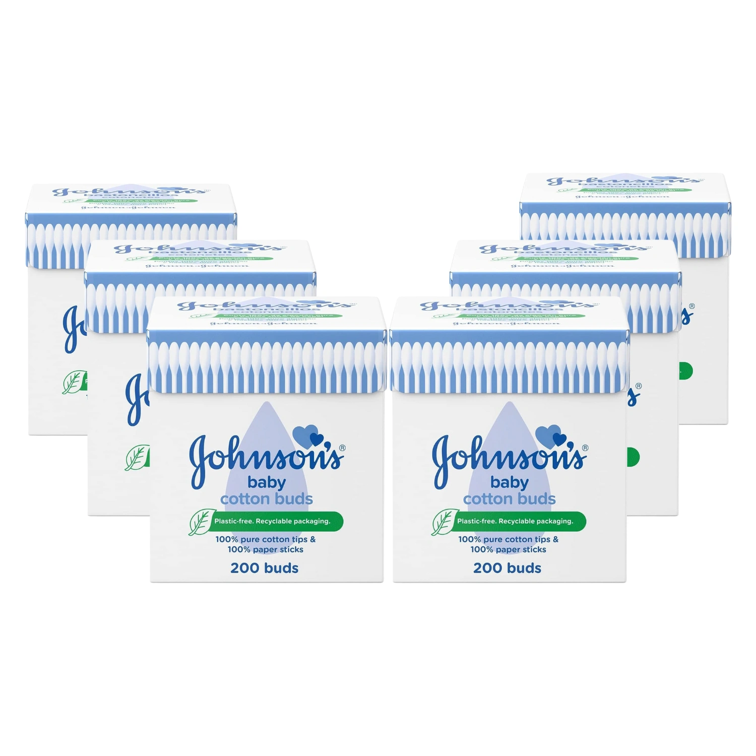 Johnson’s Cotton Buds (200 Buds) – Pack of 6