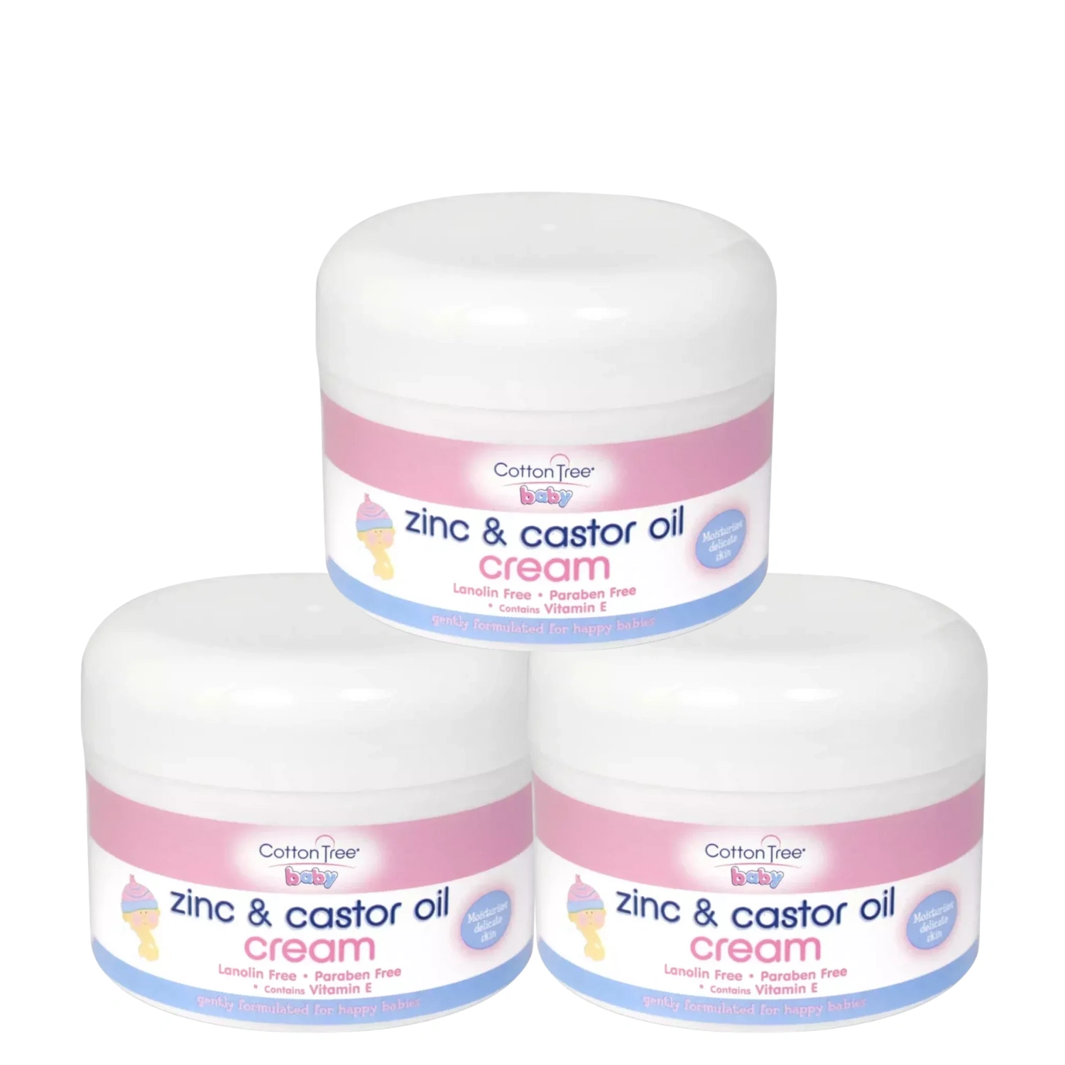 Nuage Zinc And Castor Oil Cream 200ml- Pack 3