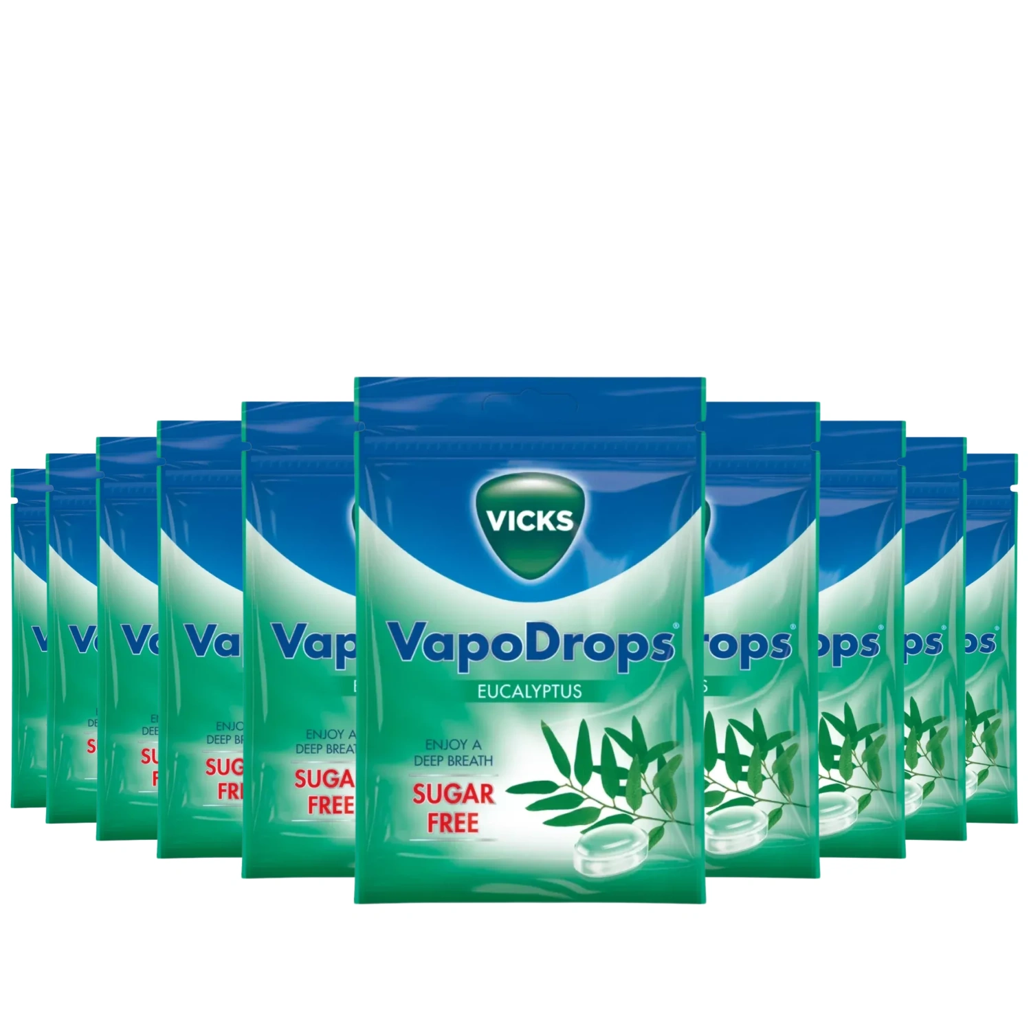 Vicks VapoDrops Eucalyptus Oil 72g – Pack 10