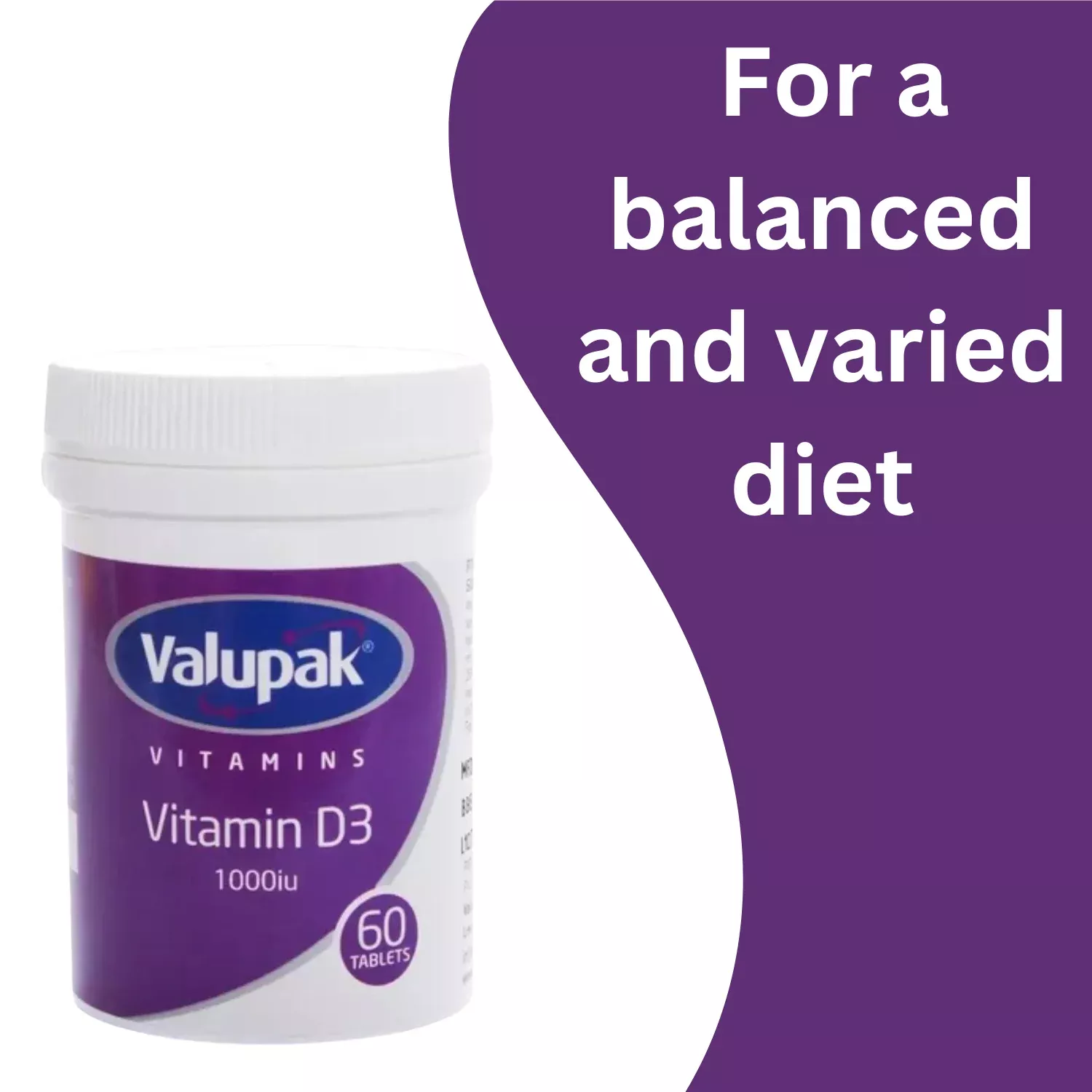 Valupak Vitamins Vitamin D3 1000 – 60 Tablets